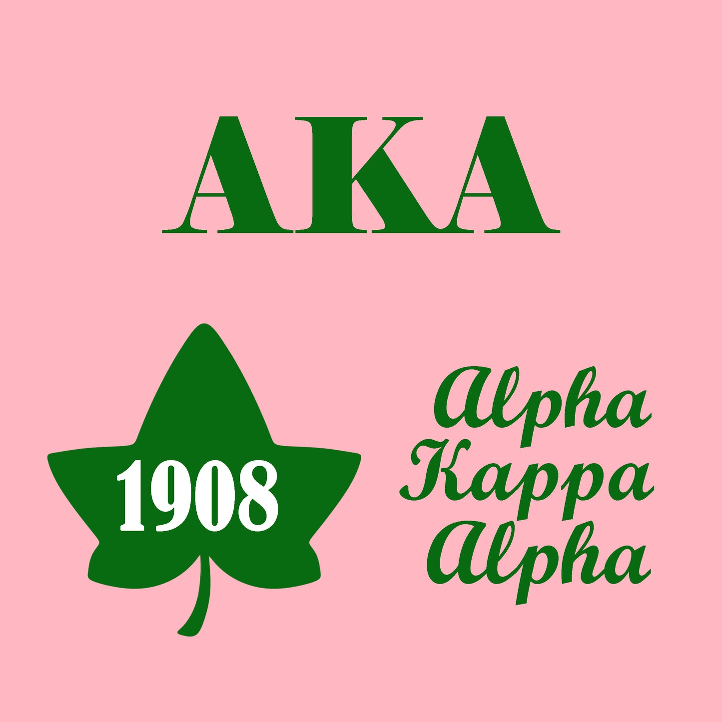 Alpha Kappa Alpha Doll Artwork Painting (8in x 10in)