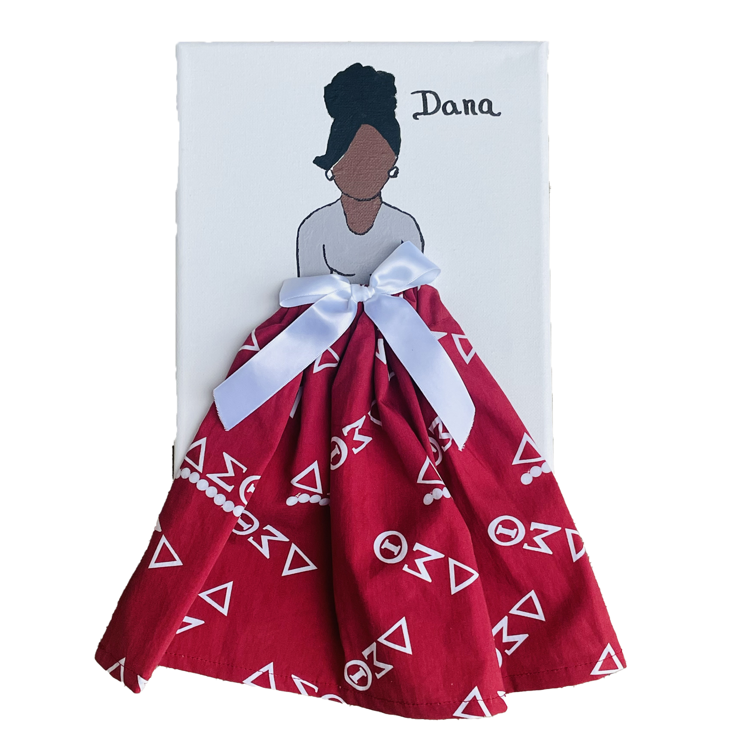 Delta Sigma Theta Doll Artwork Painting (8in x 10in)