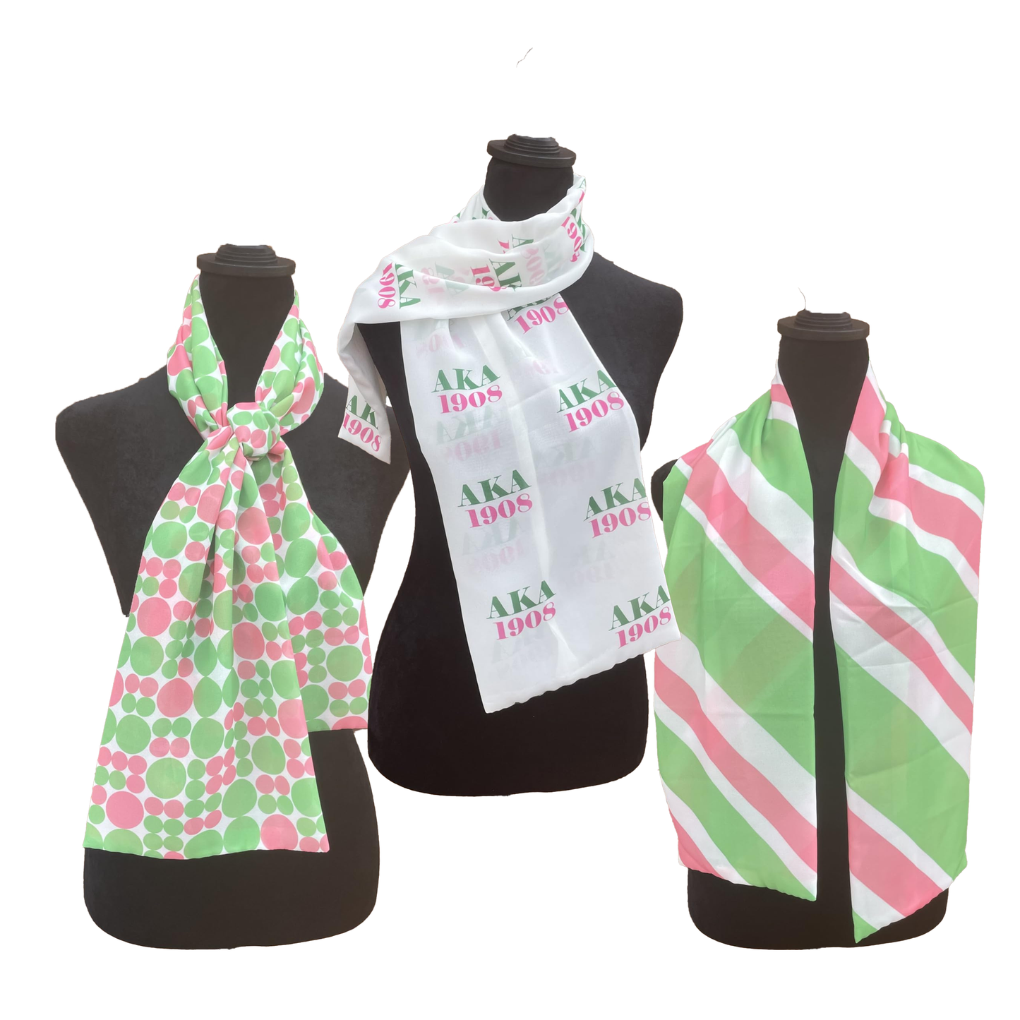 Alpha Kappa Alpha Sorority - 3 Scarf Set