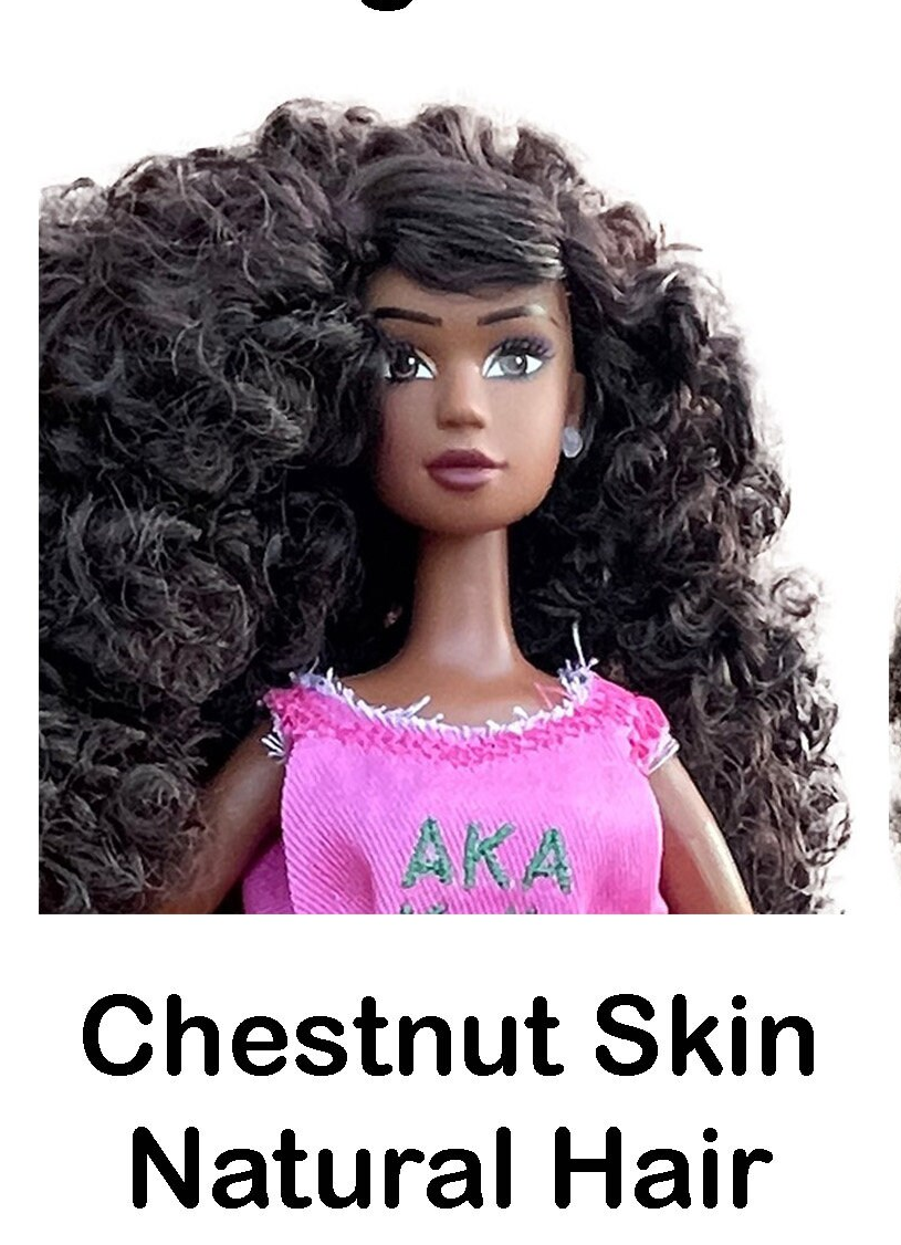 Sorority Barbie Doll with Solid Dress_Personalized (12in Tall)