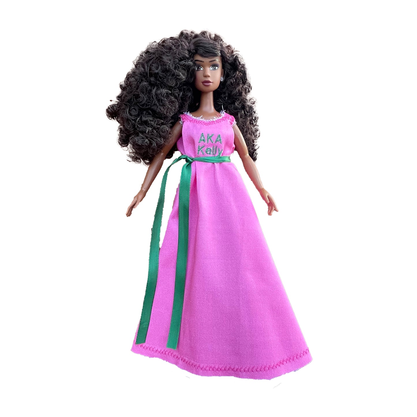 Alpha Kappa Alpha Sorority Barbie w/ Doll Stand_Personalized Pink (12in. Tall)