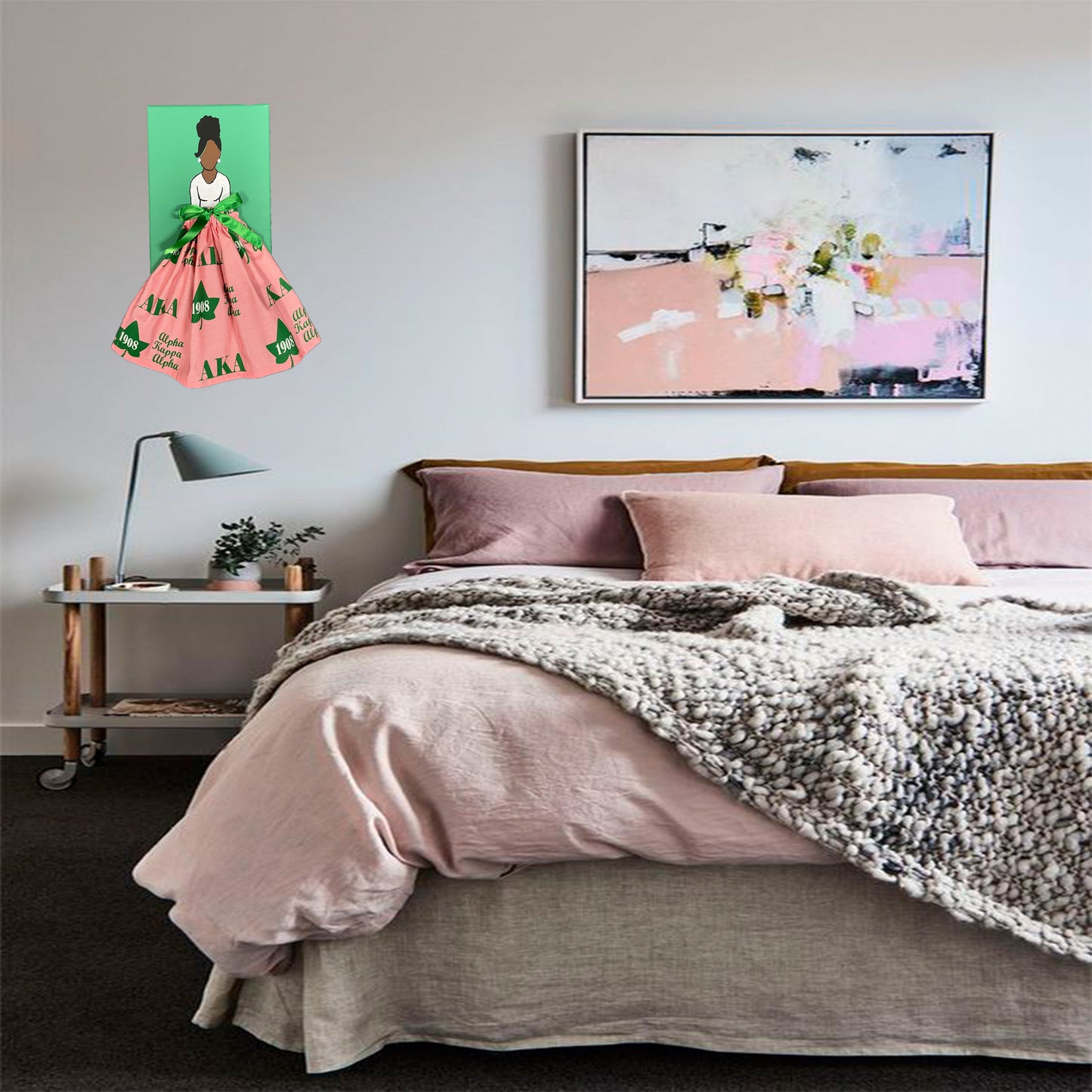 Alpha Kappa Alpha Doll Artwork Painting (8in x 10in)