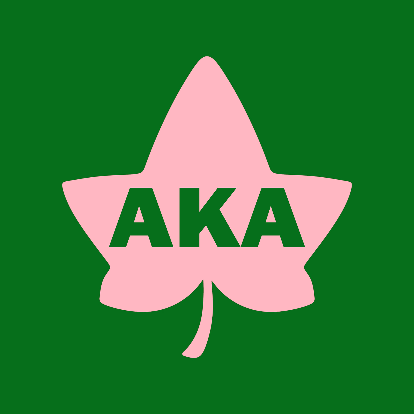 Alpha Kappa Alpha Pink & Green Headband of Stretchy Cotton Material_2in wide