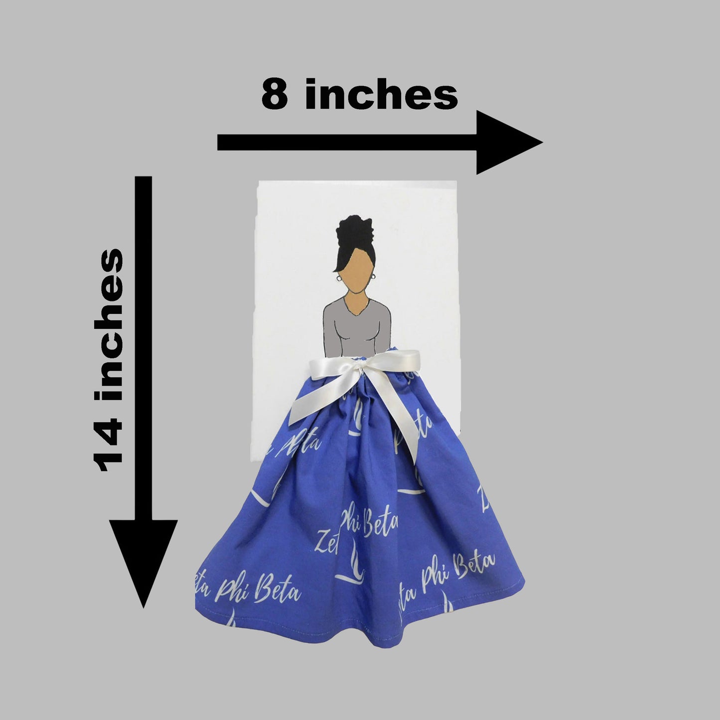 Zeta Phi Beta Doll Artwork Painting (8in x 10in)