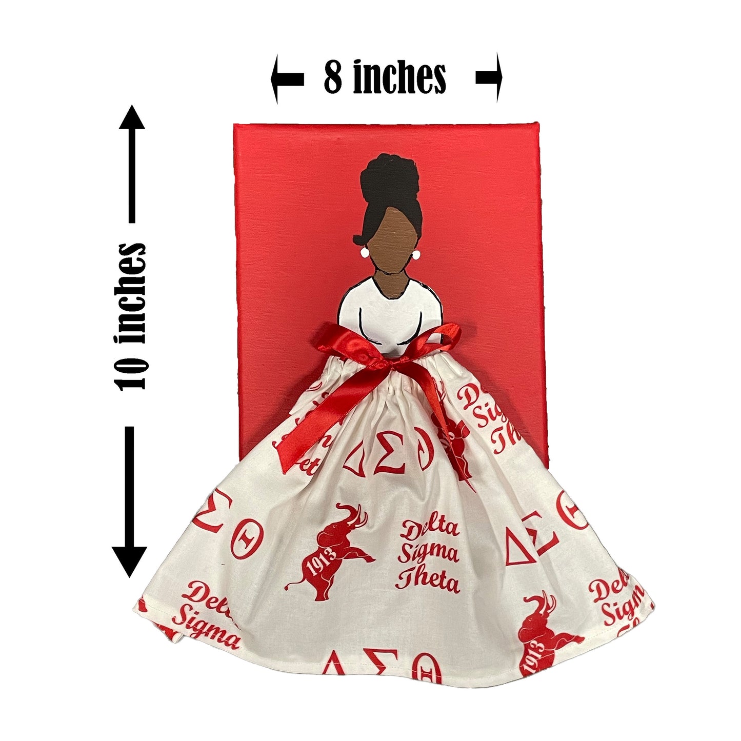 Delta Sigma Theta Doll Artwork Painting (8in x 10in)