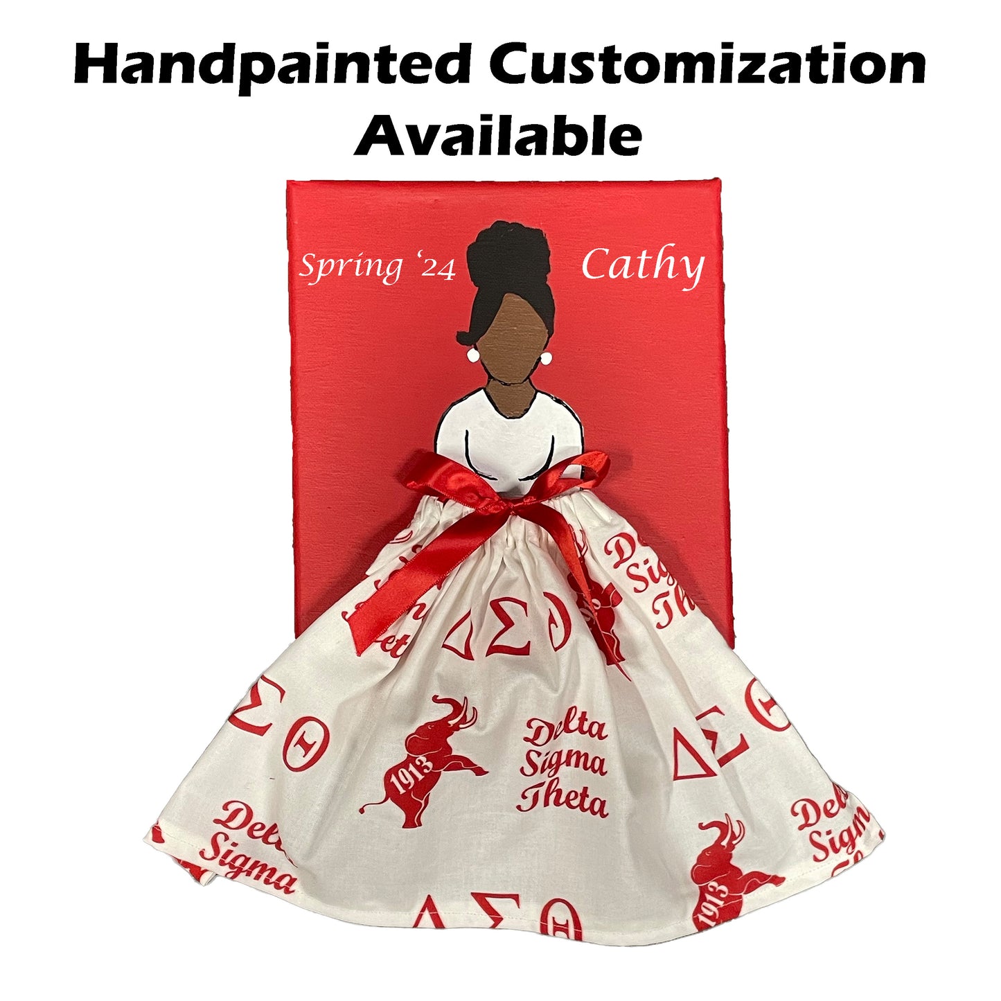Delta Sigma Theta Doll Artwork Painting (8in x 10in)