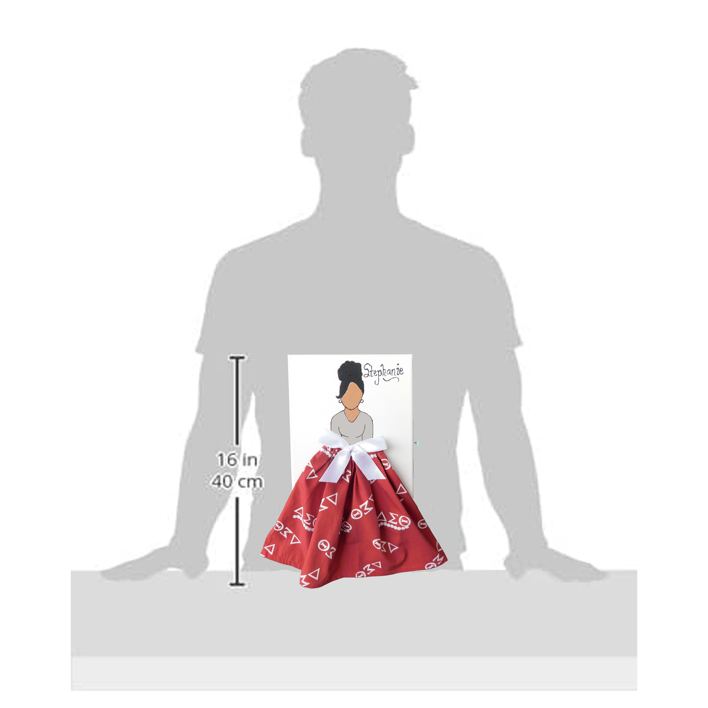 Delta Sigma Theta Doll Artwork Painting (8in x 10in)