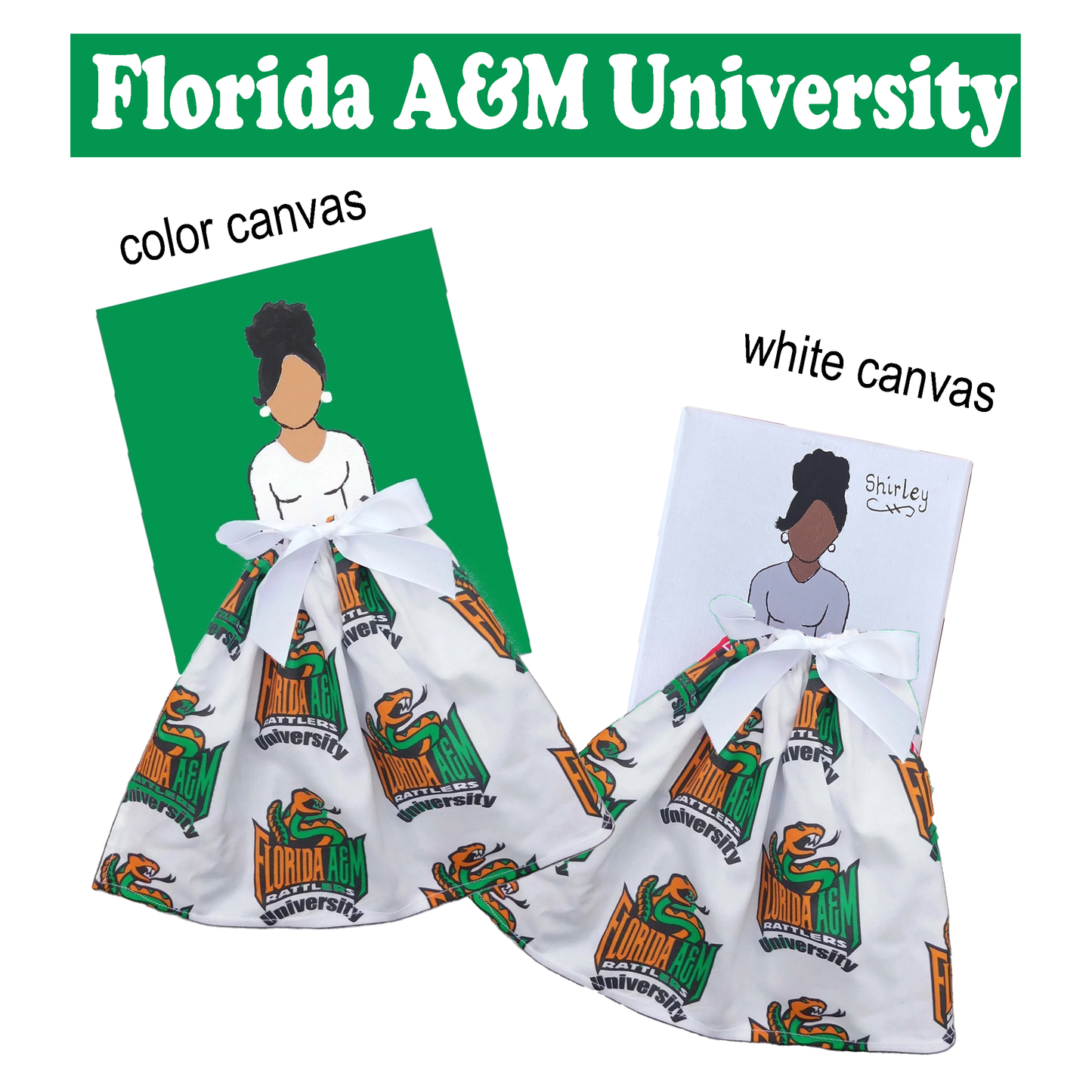 HBCU Doll Artwork Painting (8in x 10in)