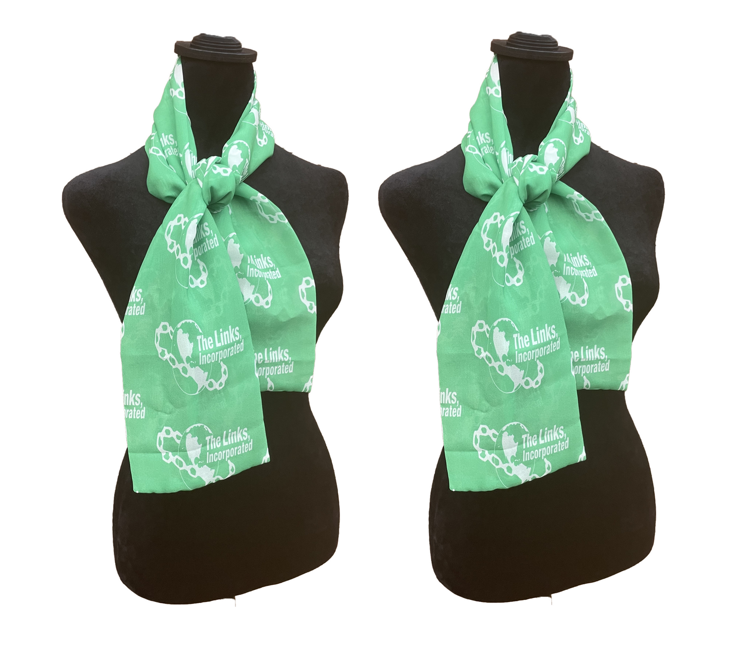 Links Paraphernalia - Chiffon Necktie 48in x 8in - Green