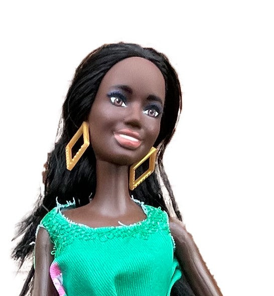 Alpha Kappa Alpha Sorority Barbie w/ Doll Stand_Personalized Green (12in. Tall)