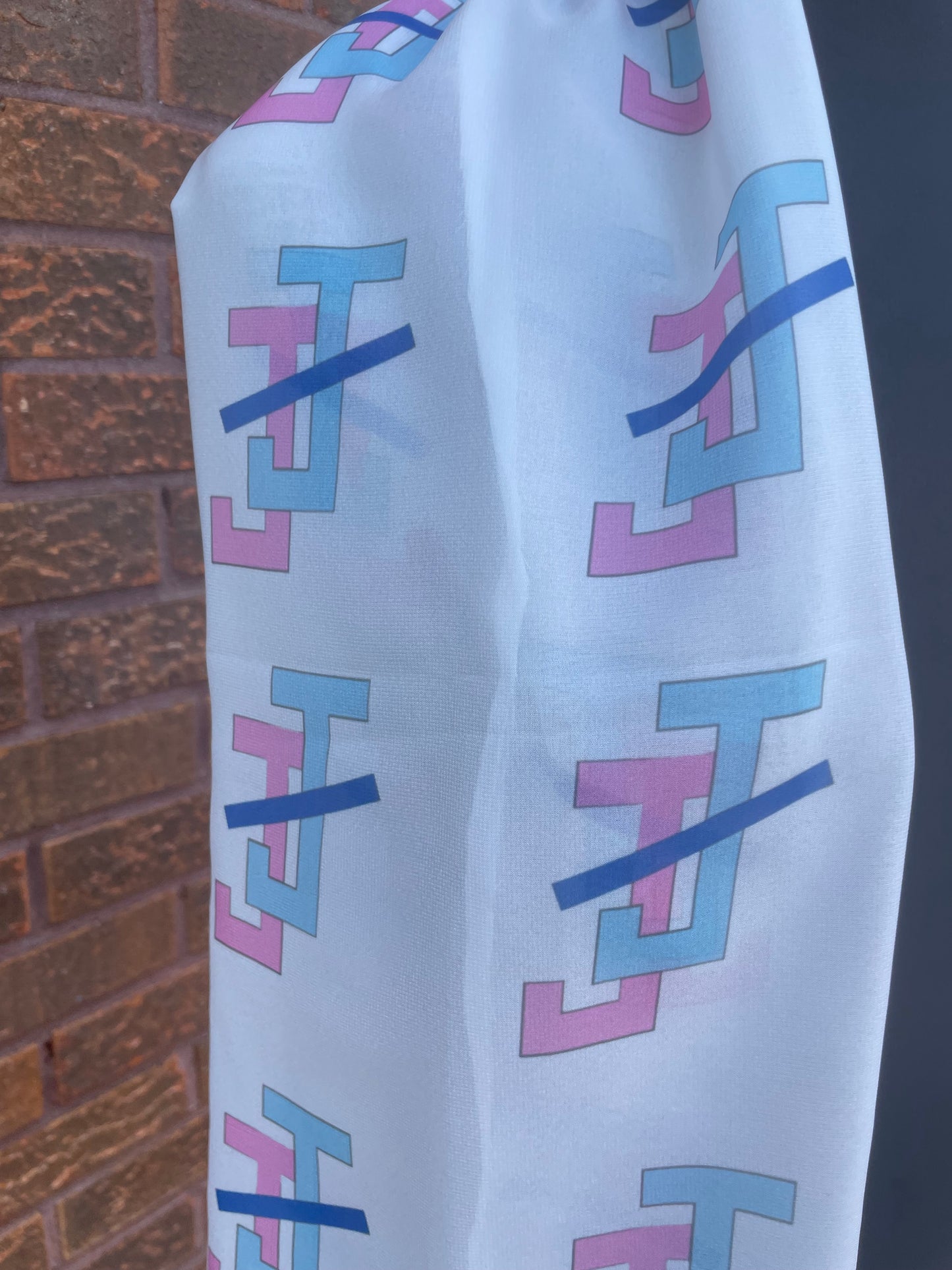 Jack and Jill of America Paraphernalia - Scarf 48in x 8in - Pink Blue
