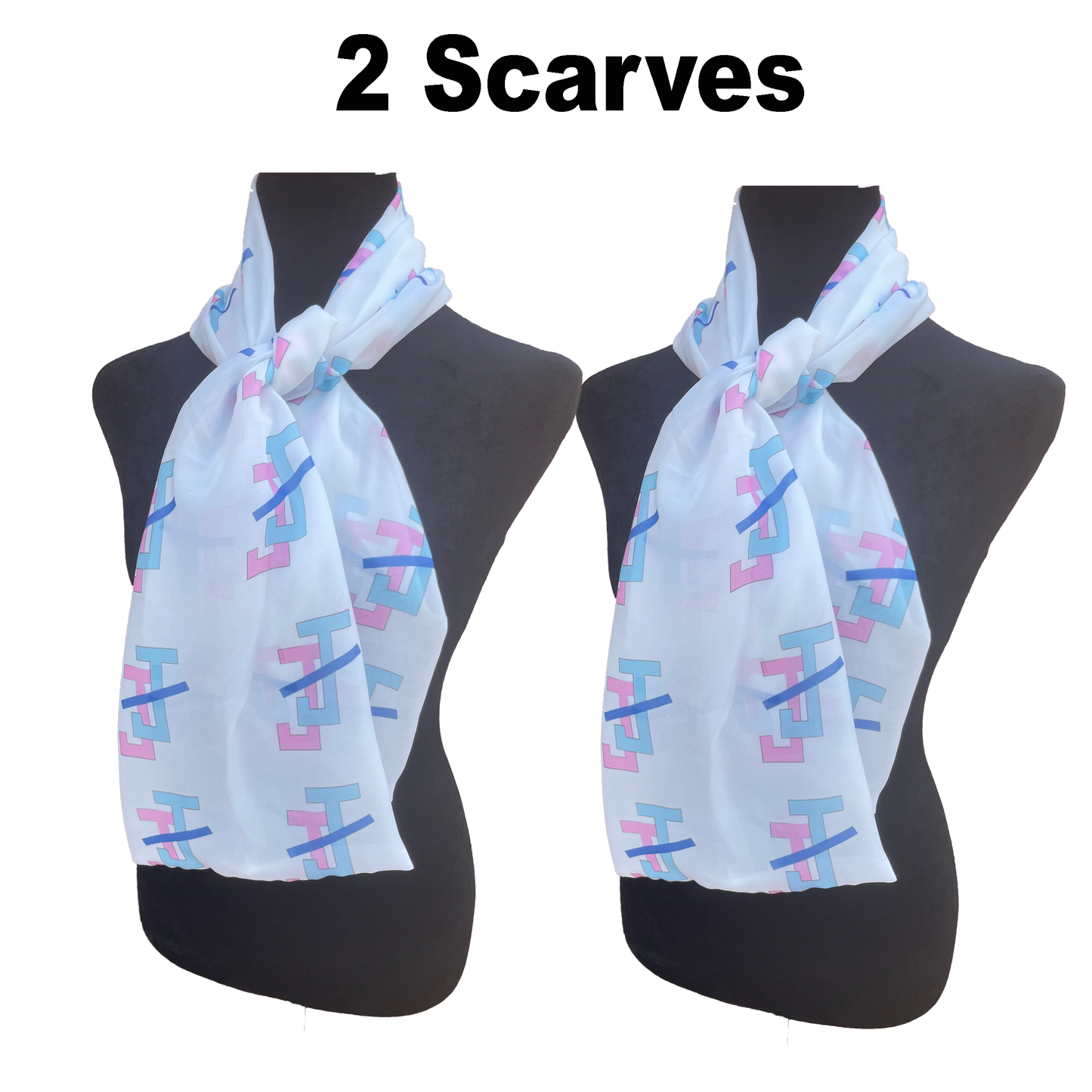 Jack and Jill of America Paraphernalia - Scarf 48in x 8in - Pink Blue