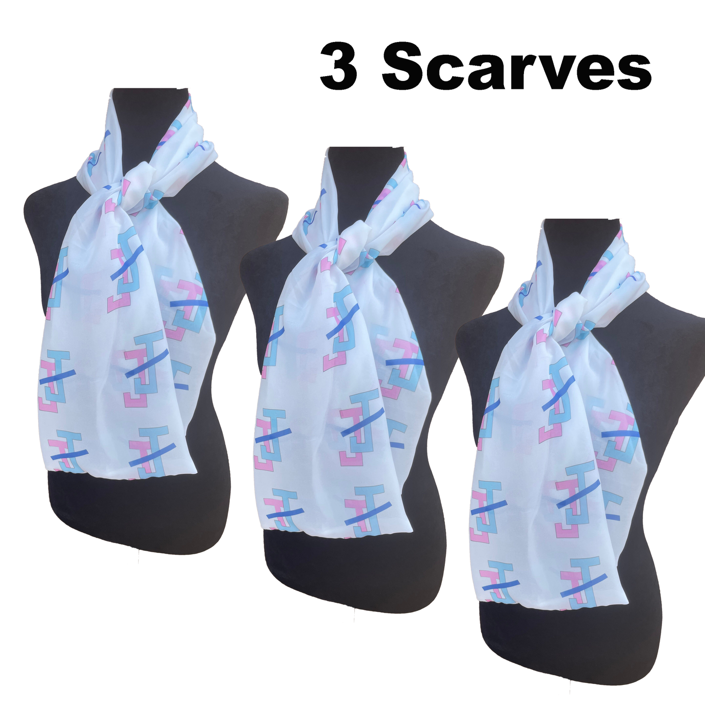 Jack and Jill of America Paraphernalia - Scarf 48in x 8in - Pink Blue