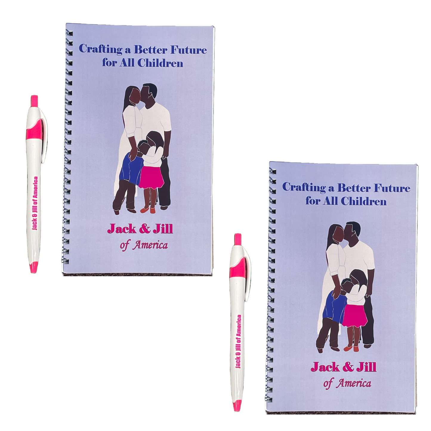 Jack & Jill Organization Pen & Mini-Spiral Notebook Set (8.5inx5.5in)