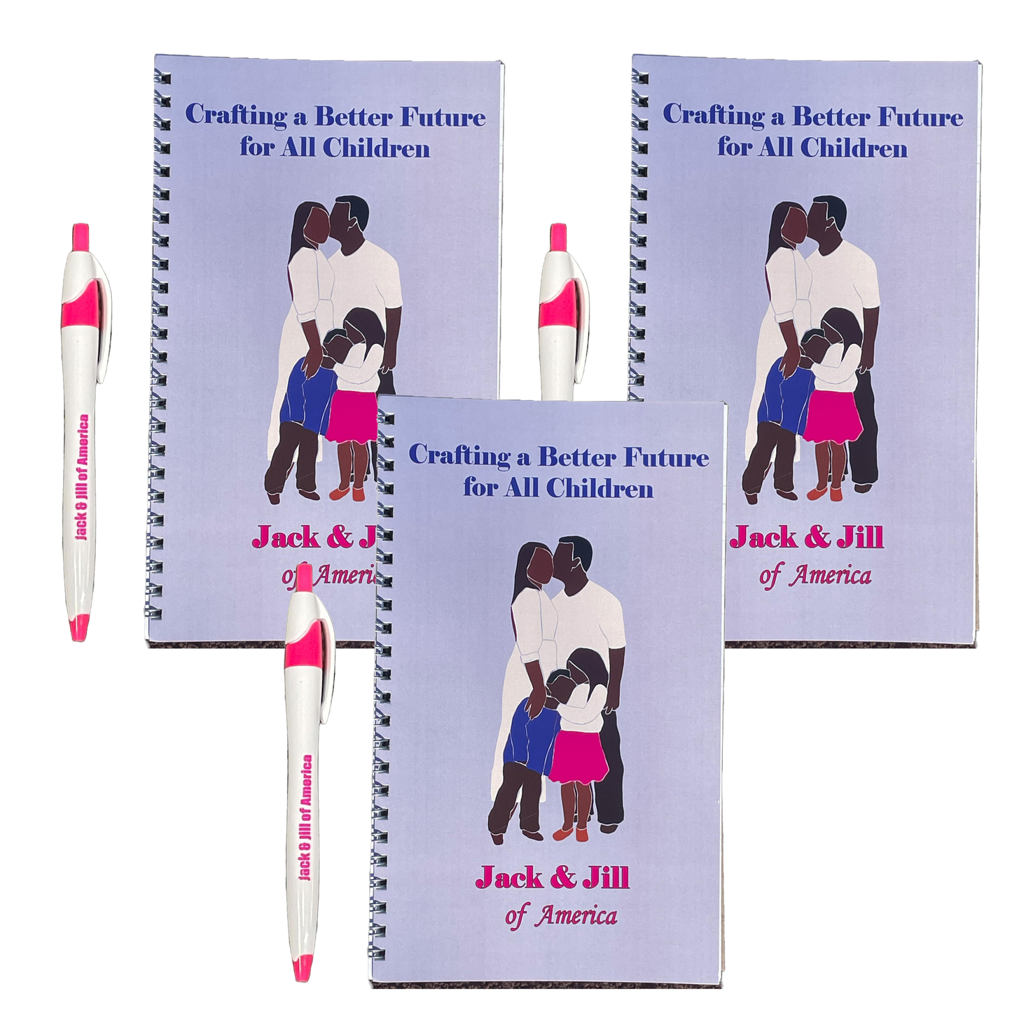 Jack & Jill Organization Pen & Mini-Spiral Notebook Set (8.5inx5.5in)