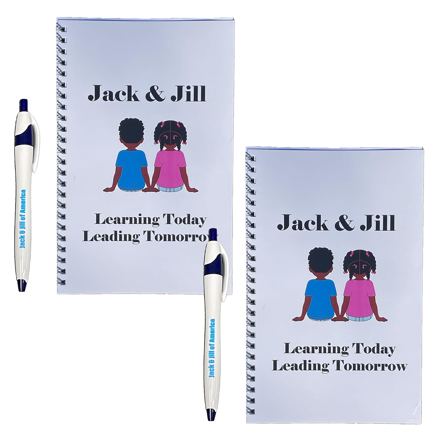 Jack & Jill Organization Pen & Mini-Spiral Notebook Set (8.5inx5.5in)