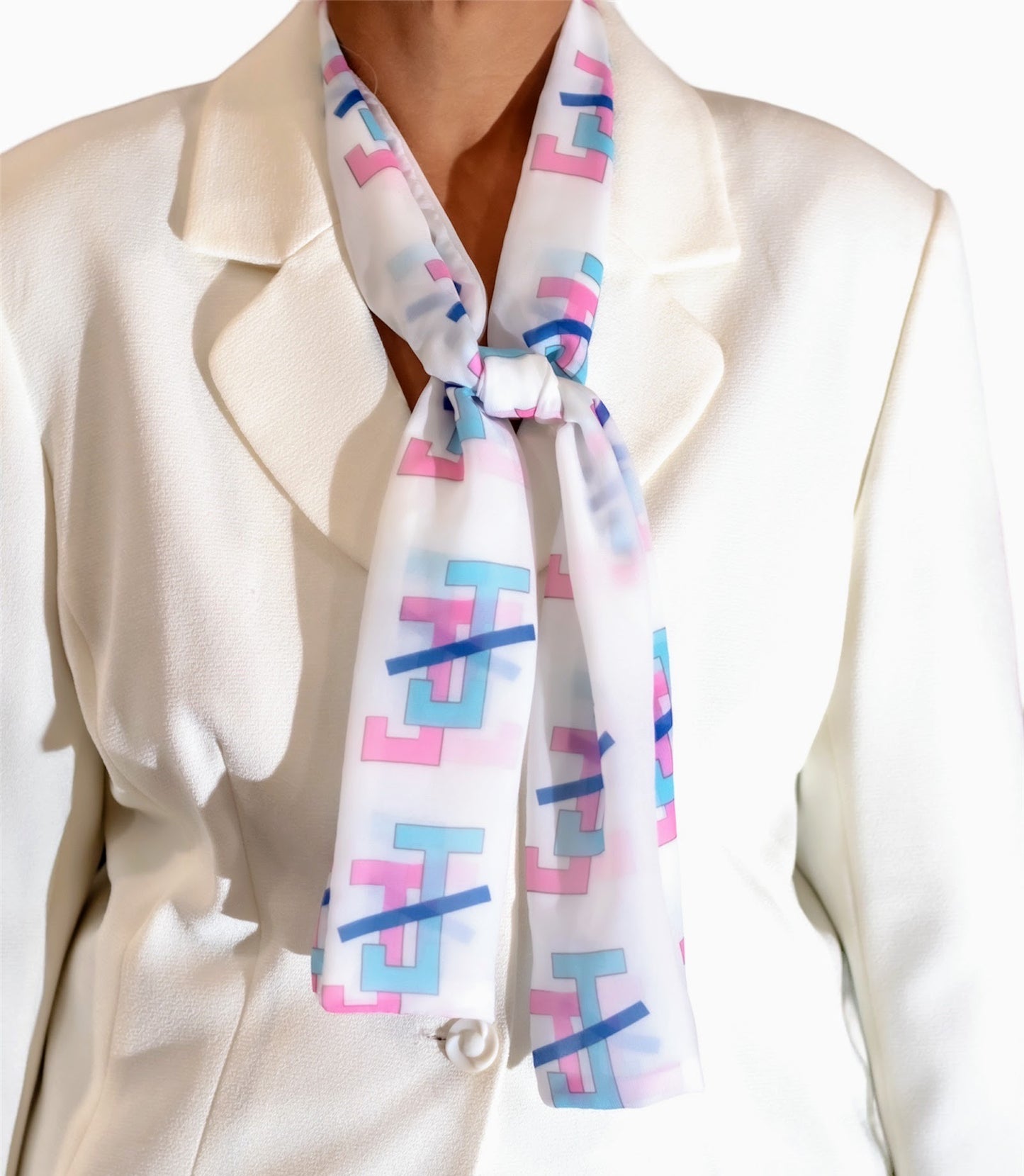 Jack and Jill of America Paraphernalia - Scarf 48in x 8in - Pink Blue