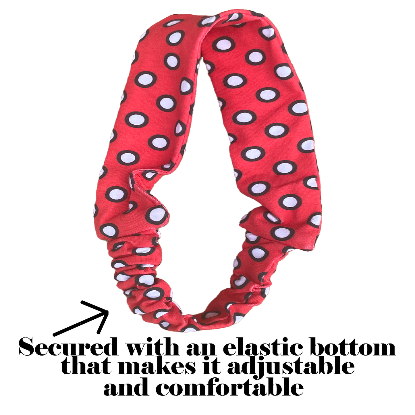 Red & White Headband loved by members of Delta Sigma Theta Sorority_2in wide