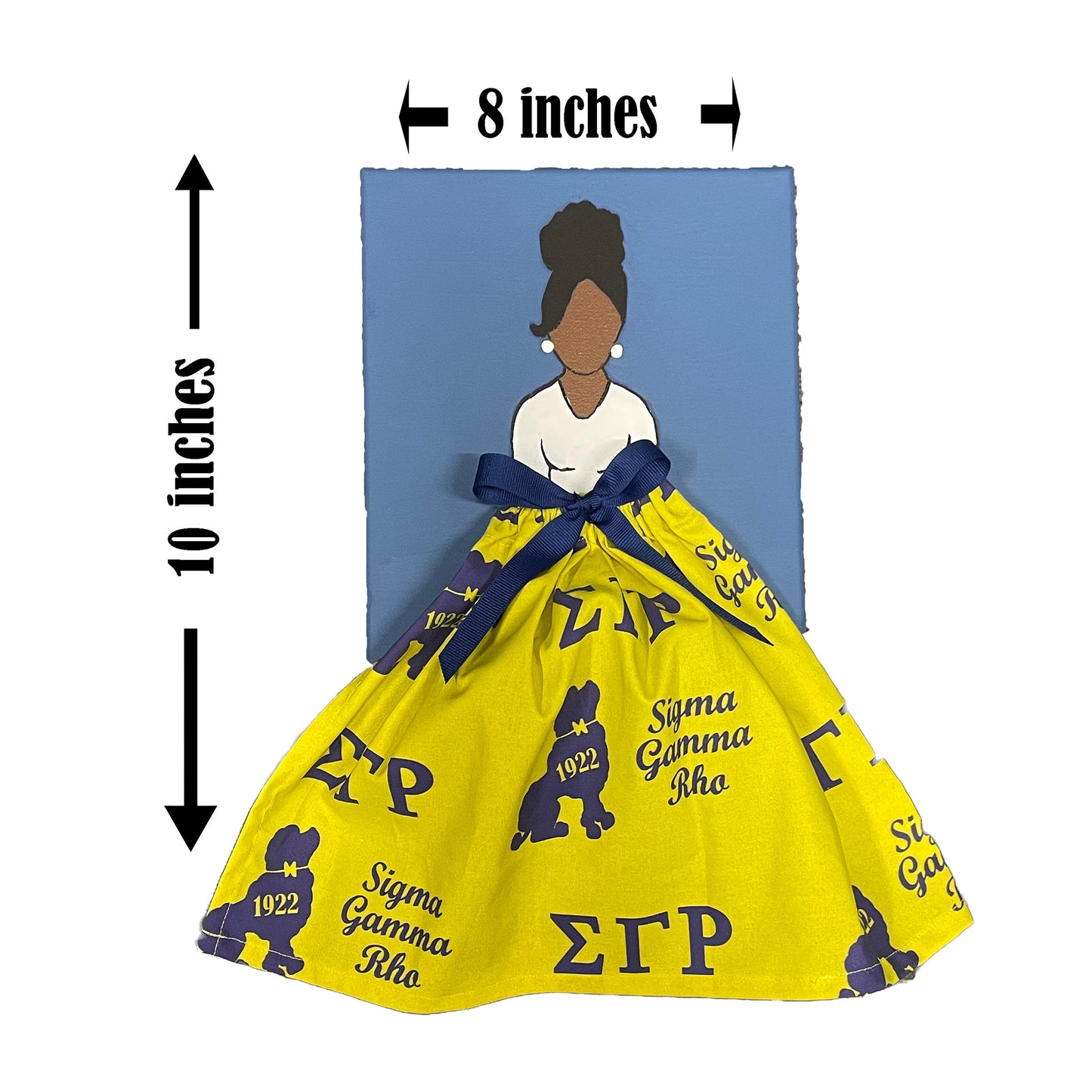 Sigma Gamma Rho Doll Artwork Painting (8in x 10in)