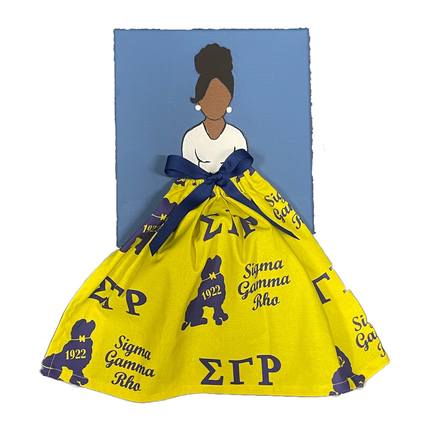Sigma Gamma Rho Doll Artwork Painting (8in x 10in)