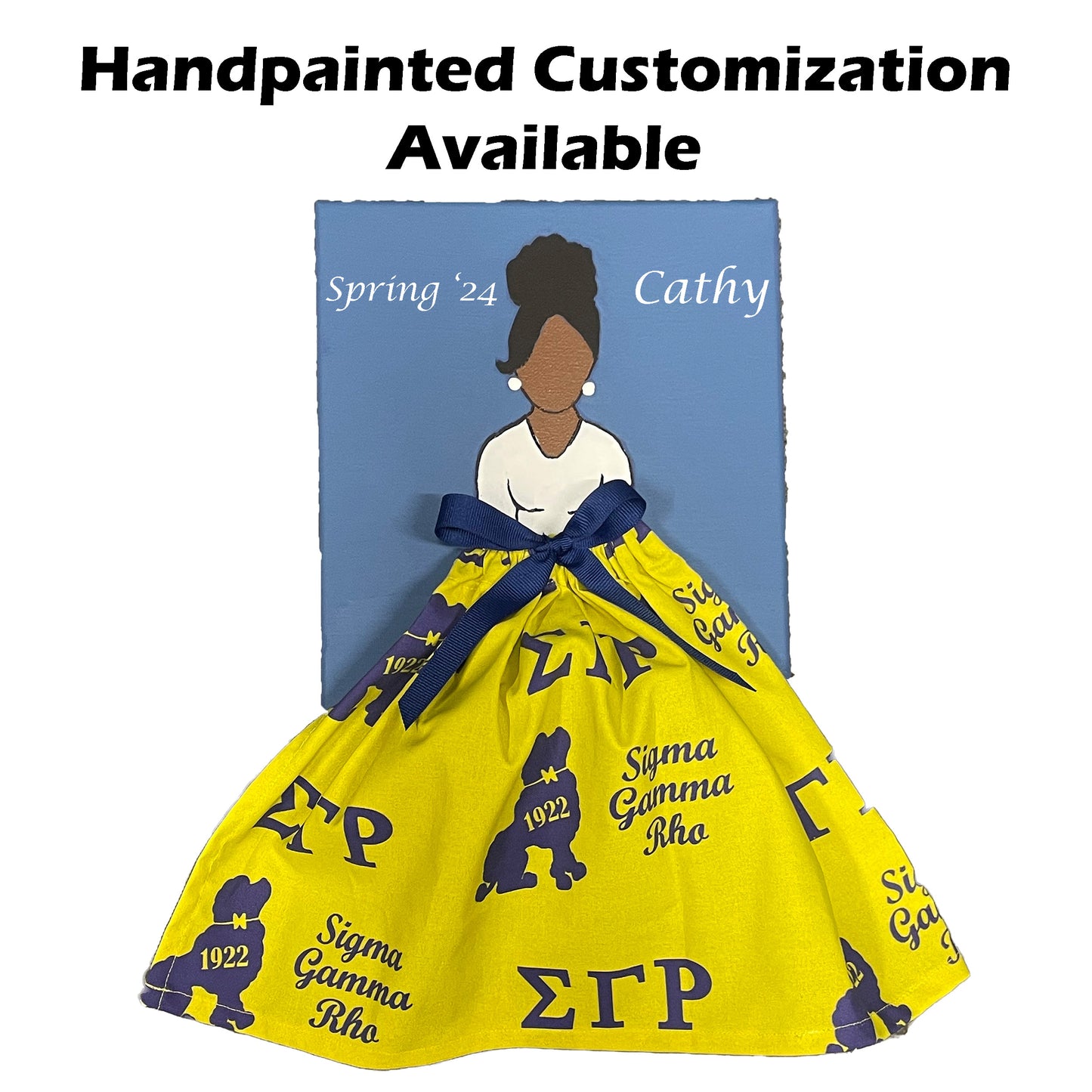 Sigma Gamma Rho Doll Artwork Painting (8in x 10in)