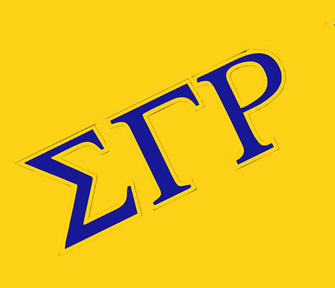 Sigma Gamma Rho Sorority Necktie Lightweight Chiffon 48in x 8in - Gold