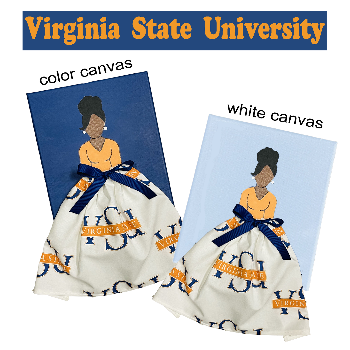 HBCU Doll Artwork Painting (8in x 10in)