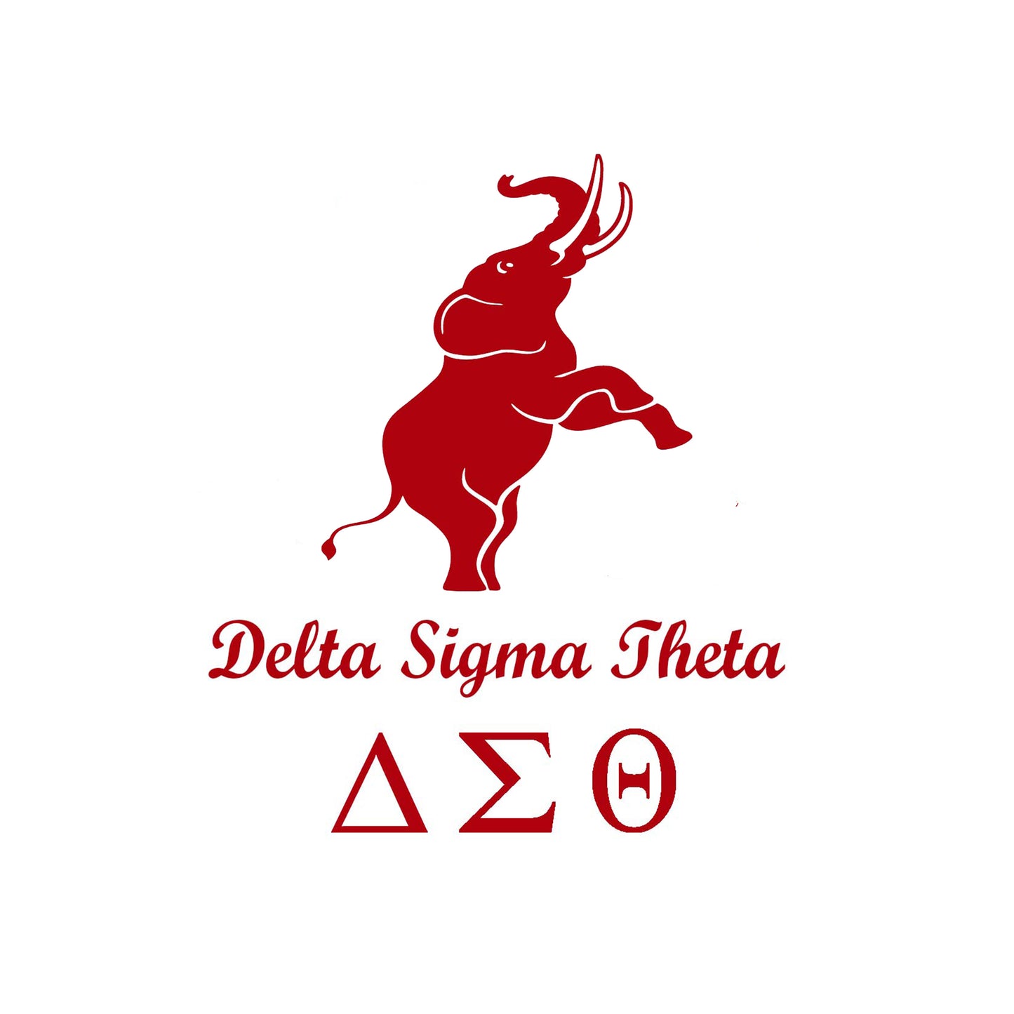 Delta Sigma Theta Sorority Necktie of Lightweight Chiffon 48in x 8in - White