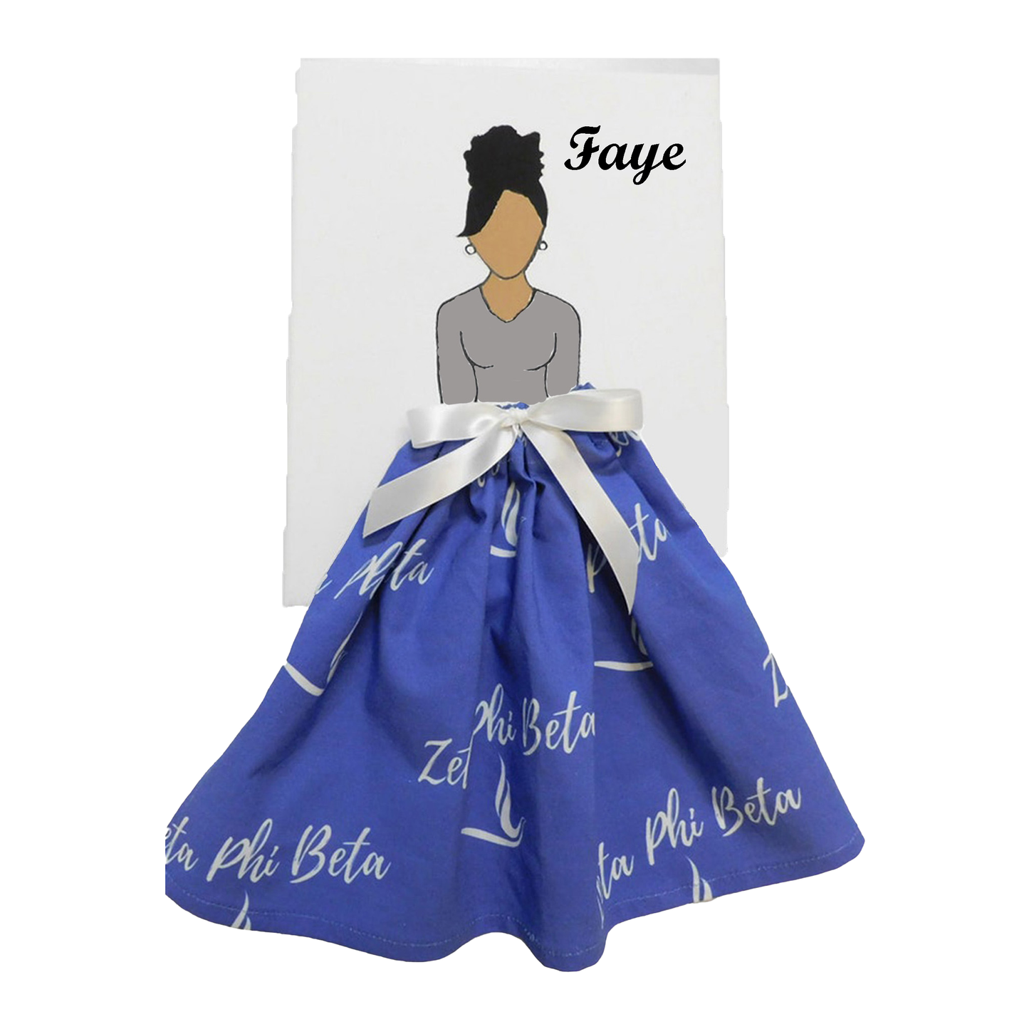 Zeta Phi Beta Doll Artwork Painting (8in x 10in)