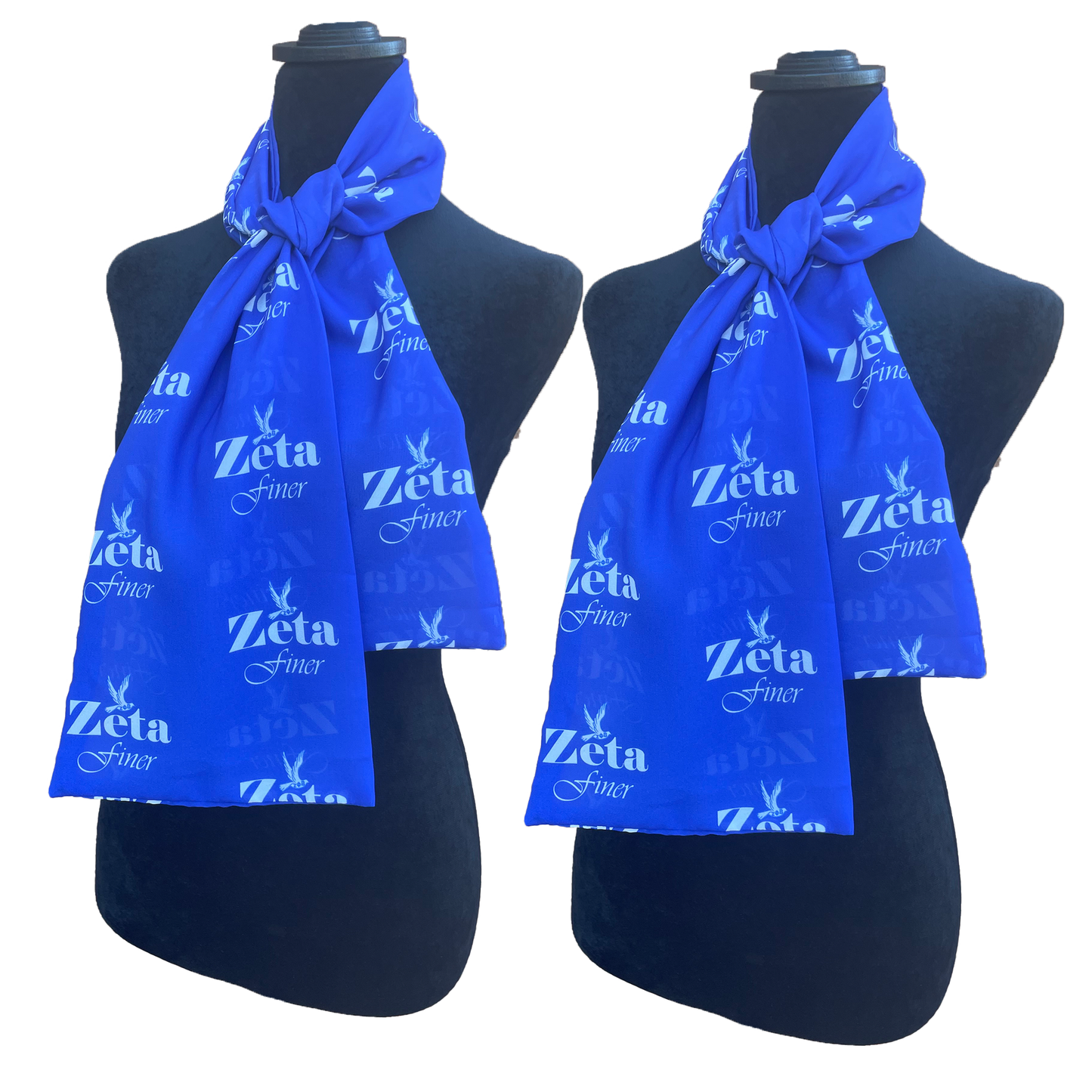 Zeta Phi Beta Sorority Necktie - Lightweight Chiffon 48in x 8in
