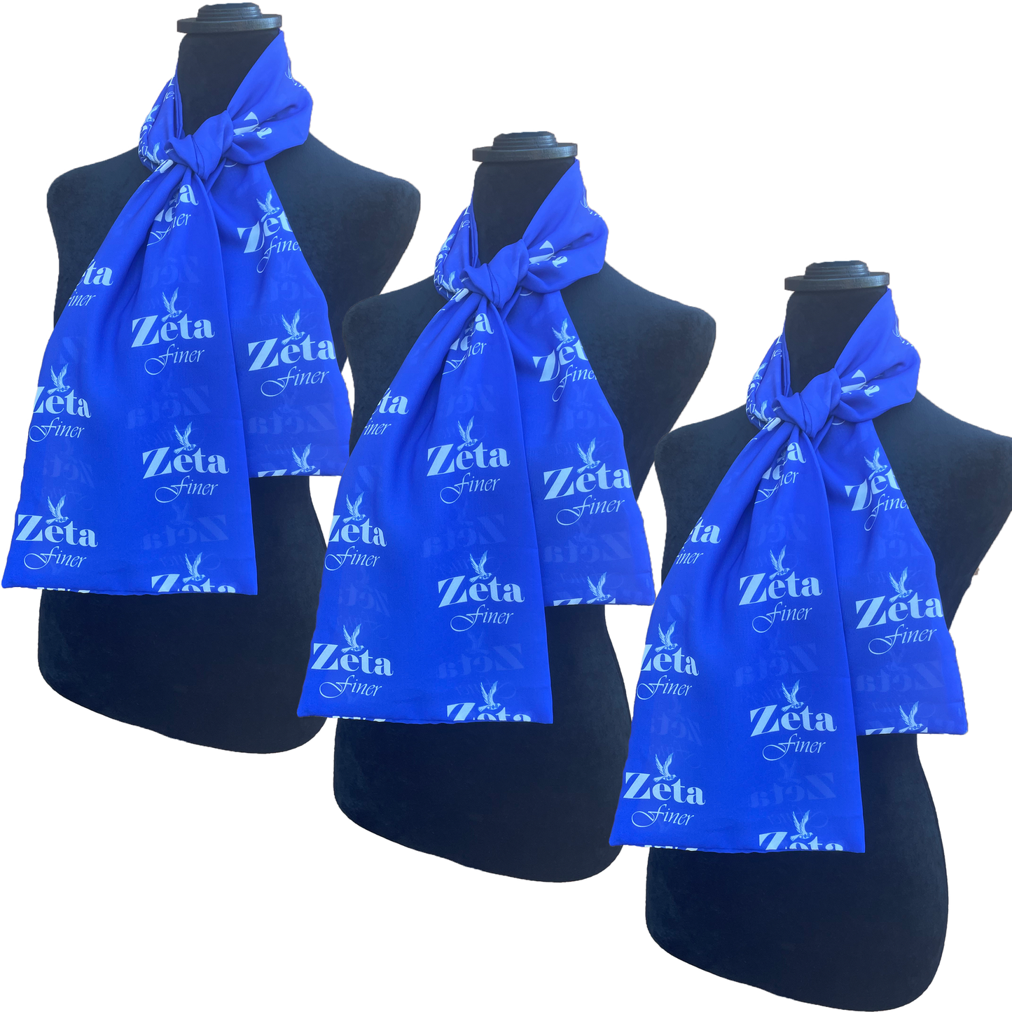 Zeta Phi Beta Sorority Necktie - Lightweight Chiffon 48in x 8in