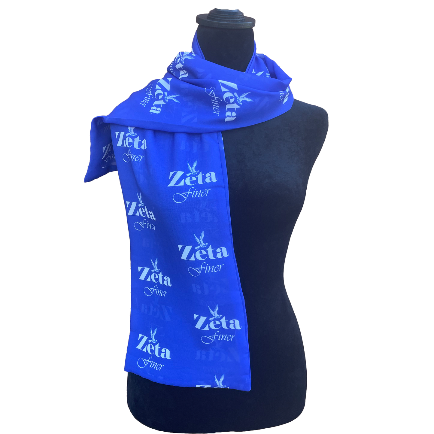 Zeta Phi Beta Sorority Necktie - Lightweight Chiffon 48in x 8in
