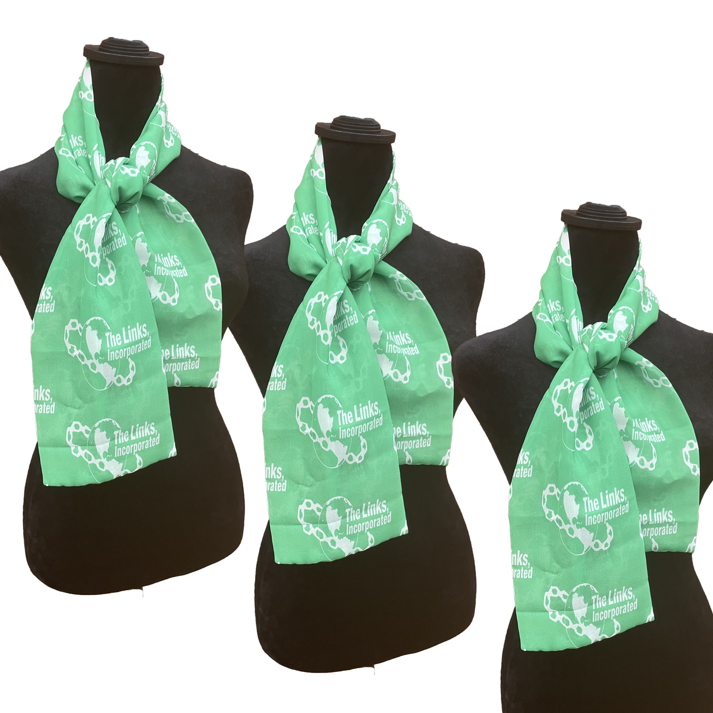 Links Paraphernalia - Chiffon Necktie 48in x 8in - Green