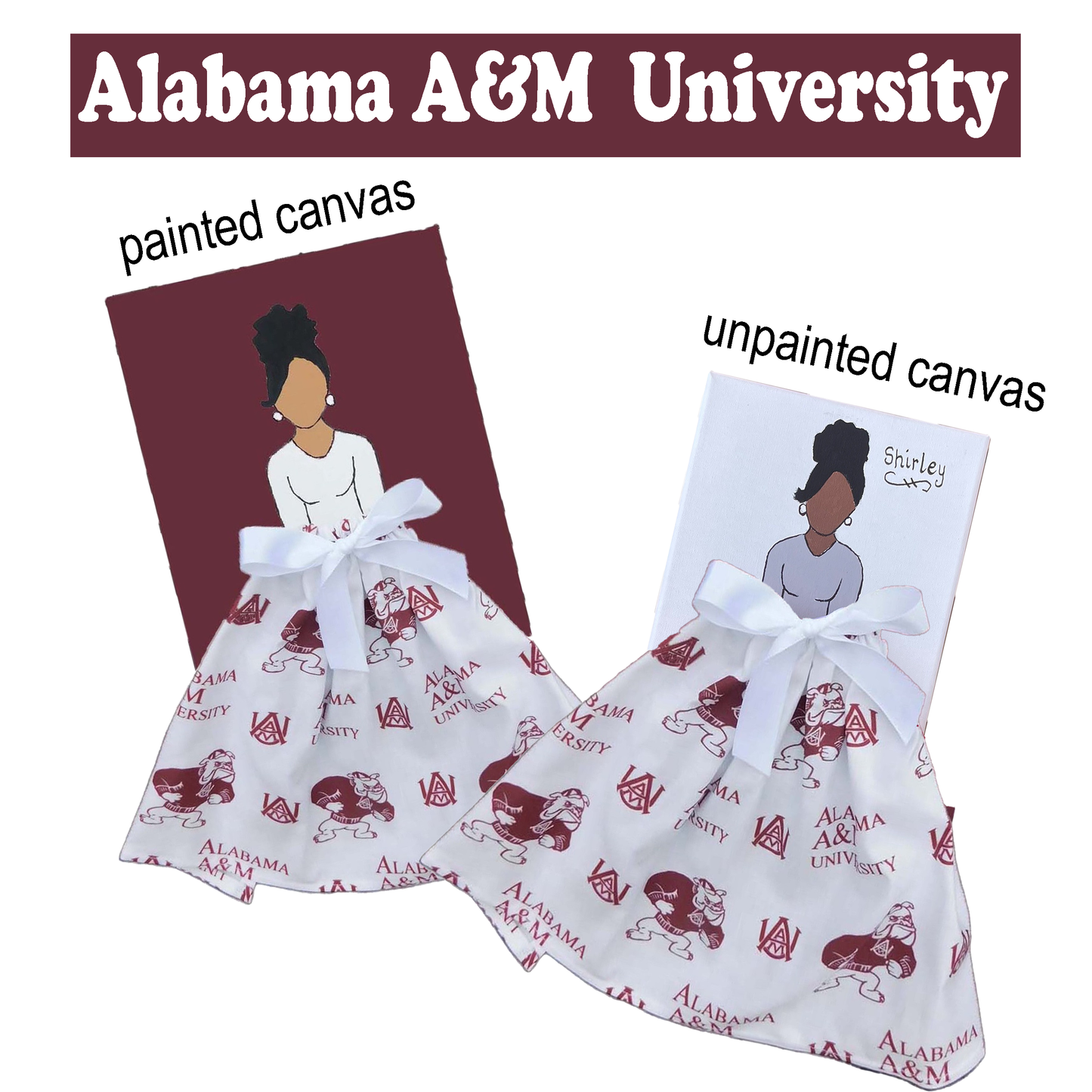 HBCU Doll Artwork Painting (8in x 10in)
