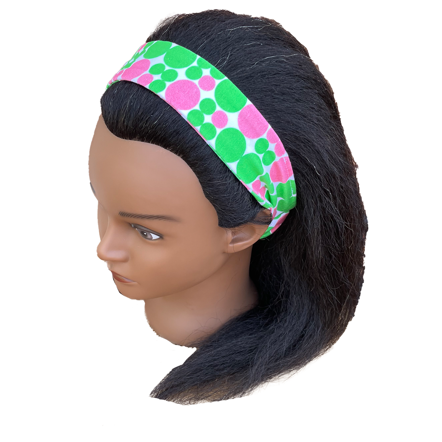 Pink & Green Headband loved by members of Alpha Kappa Alpha Sorority_2in wide