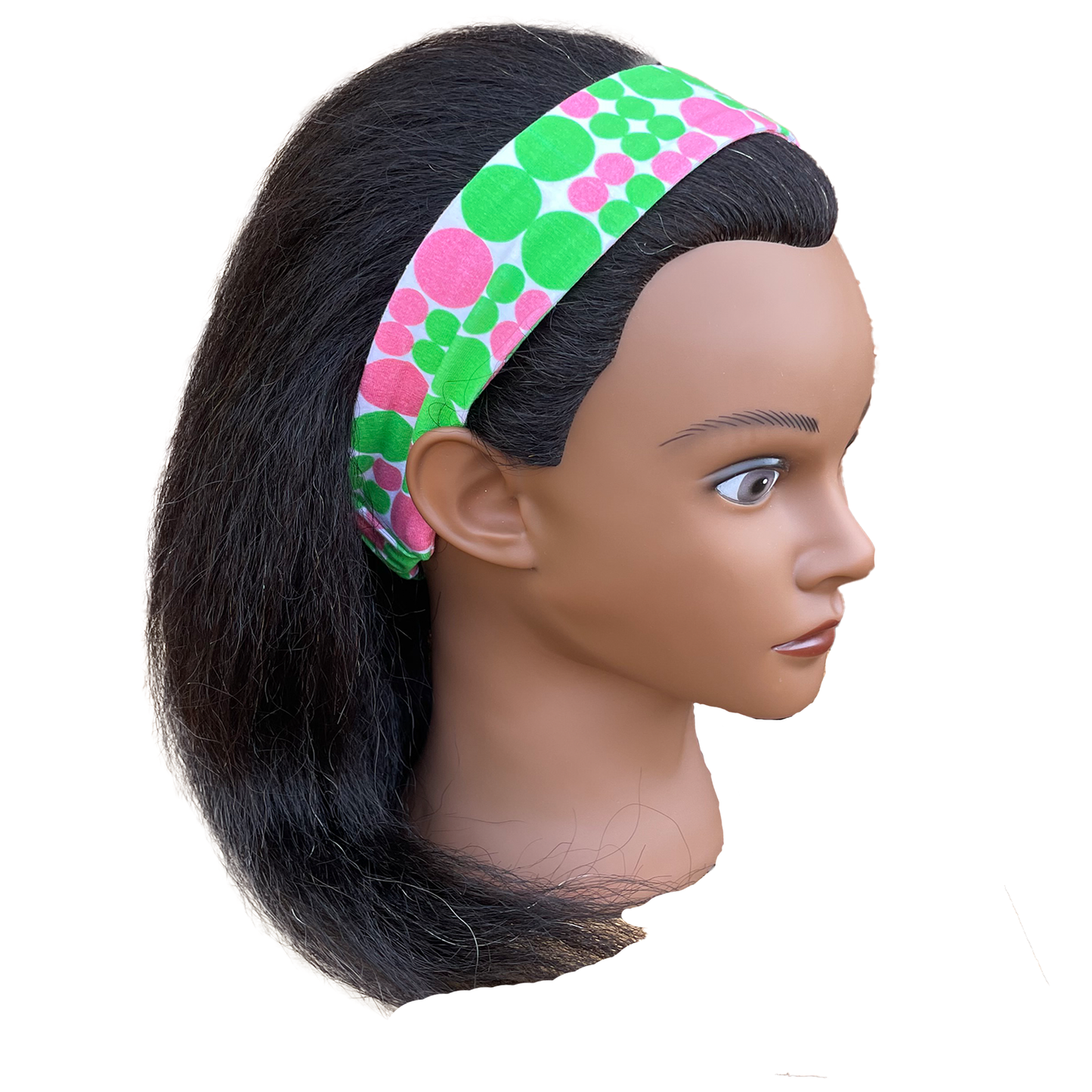 Pink & Green Headband loved by members of Alpha Kappa Alpha Sorority_2in wide