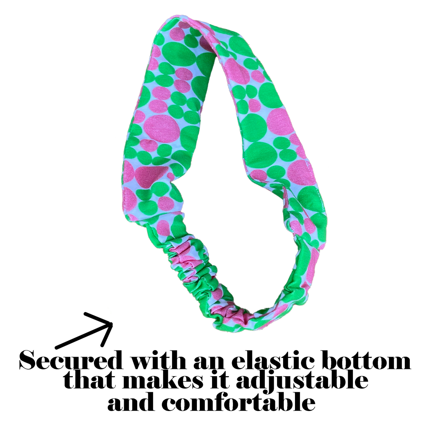 Pink & Green Headband loved by members of Alpha Kappa Alpha Sorority_2in wide