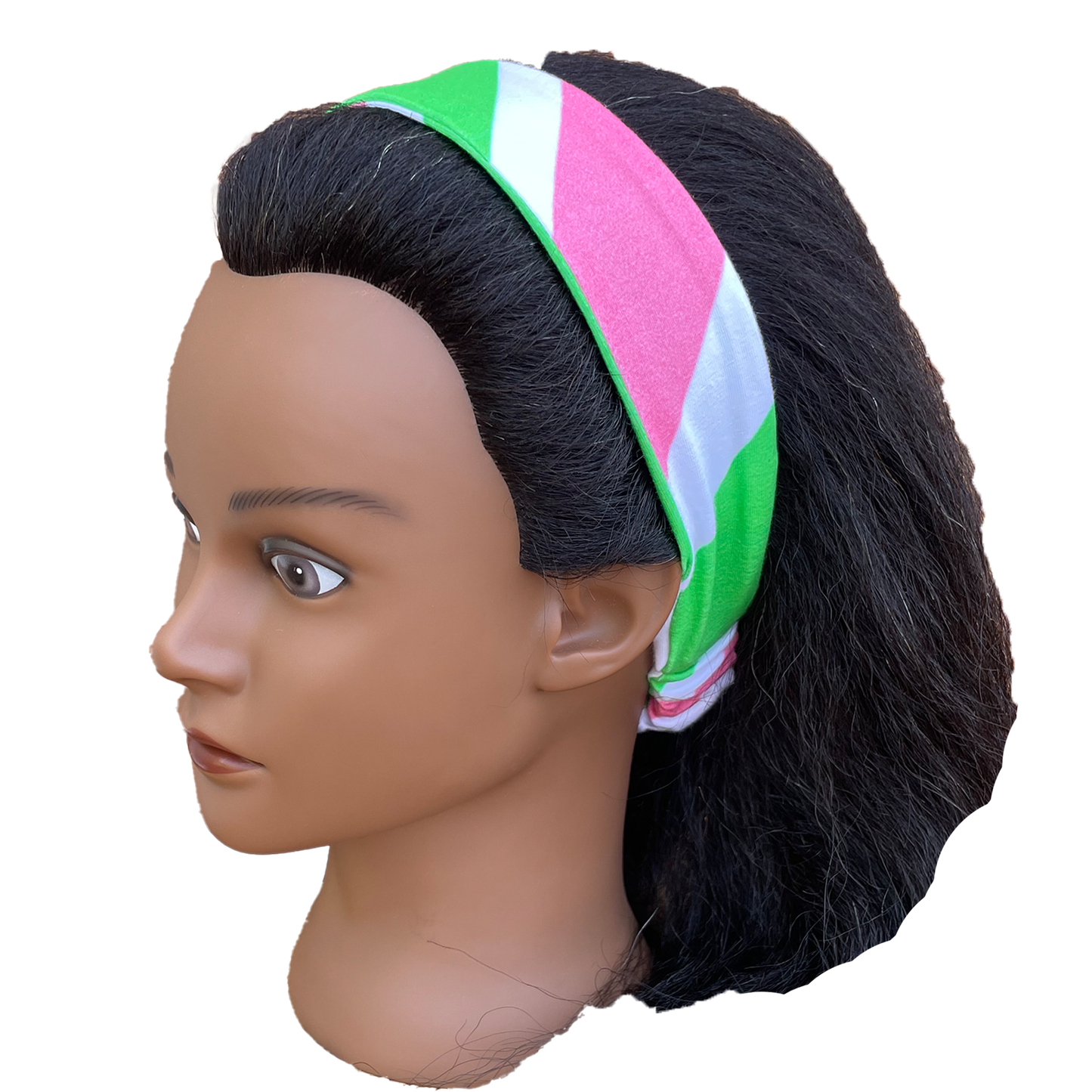 Pink & Green Headband loved by members of Alpha Kappa Alpha Sorority_2in wide