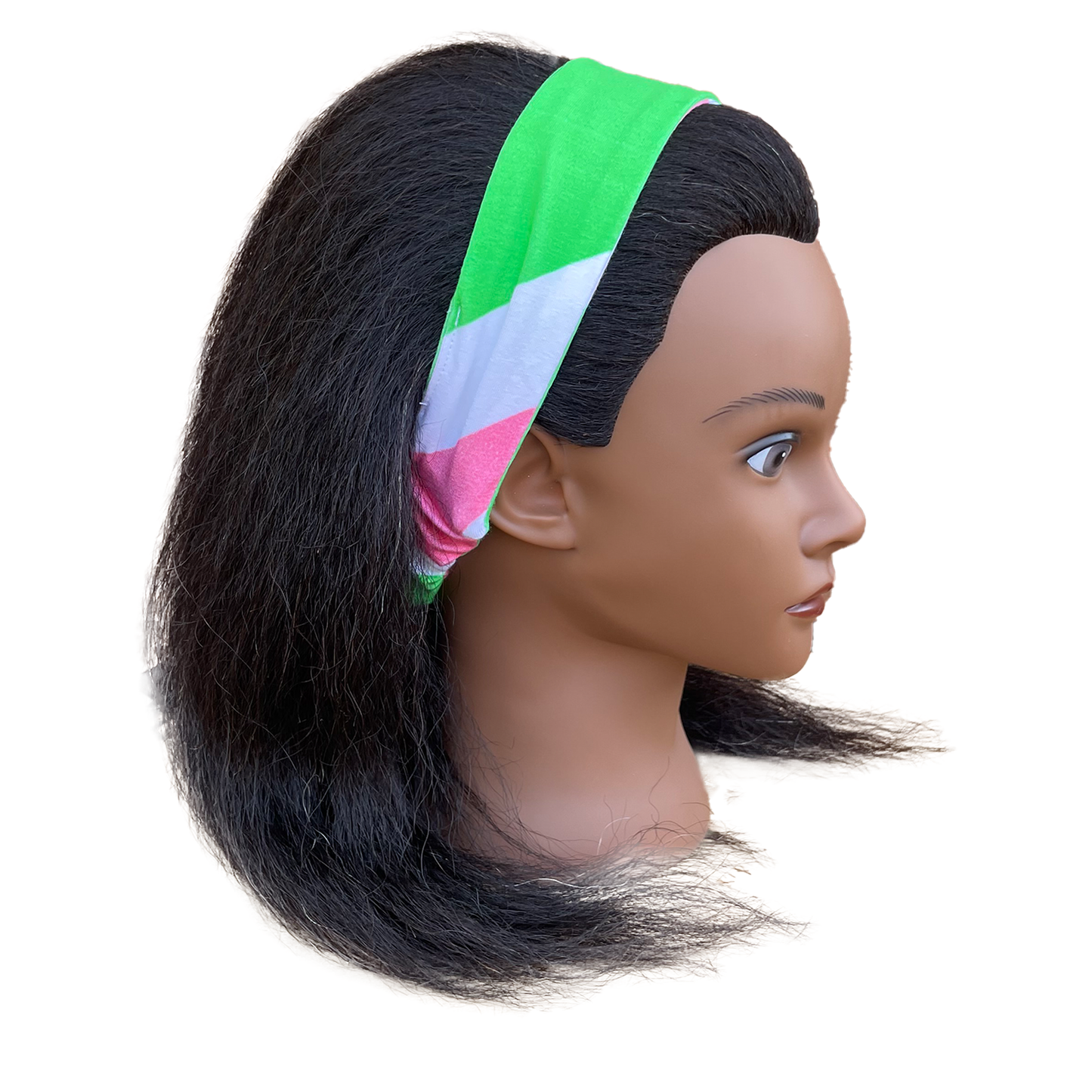 Pink & Green Headband loved by members of Alpha Kappa Alpha Sorority_2in wide