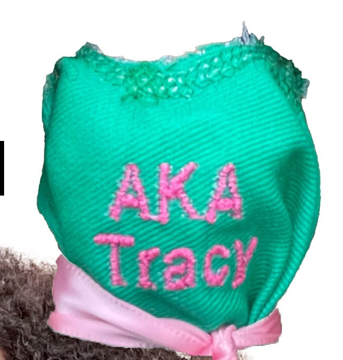 Alpha Kappa Alpha Sorority Barbie w/ Doll Stand_Personalized Dress (12in. Tall)