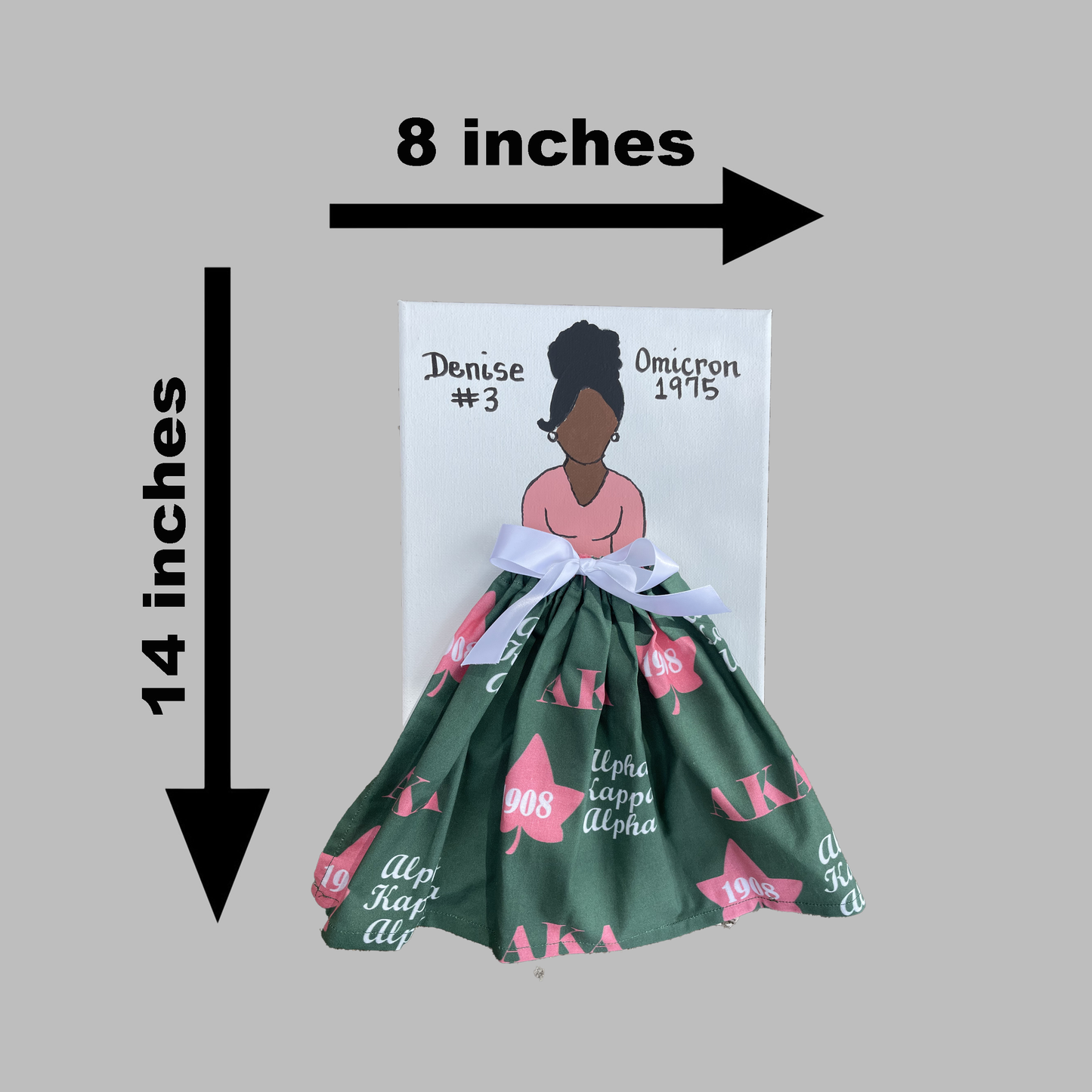 Alpha Kappa Alpha Doll Artwork Painting (8in x 10in)