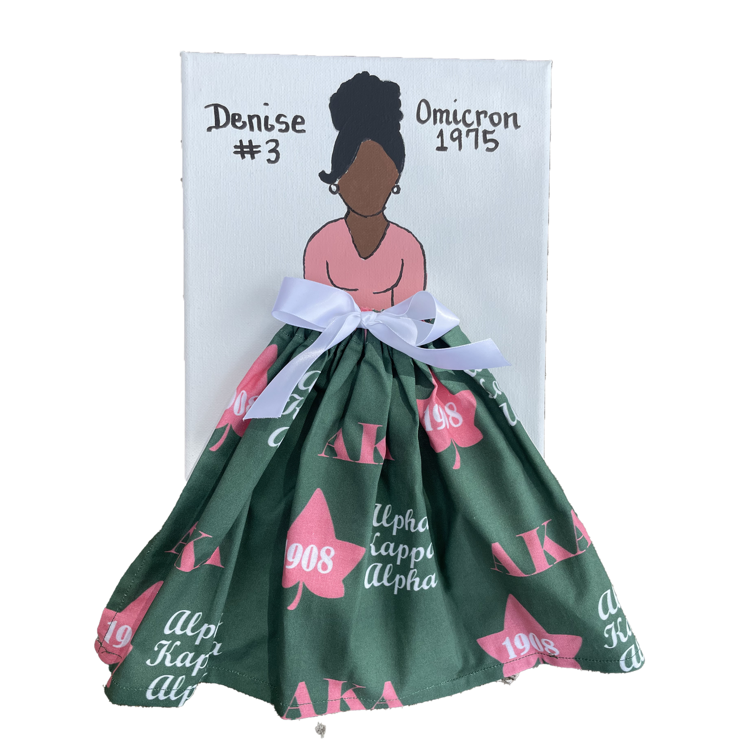 Alpha Kappa Alpha Doll Artwork Painting (8in x 10in)