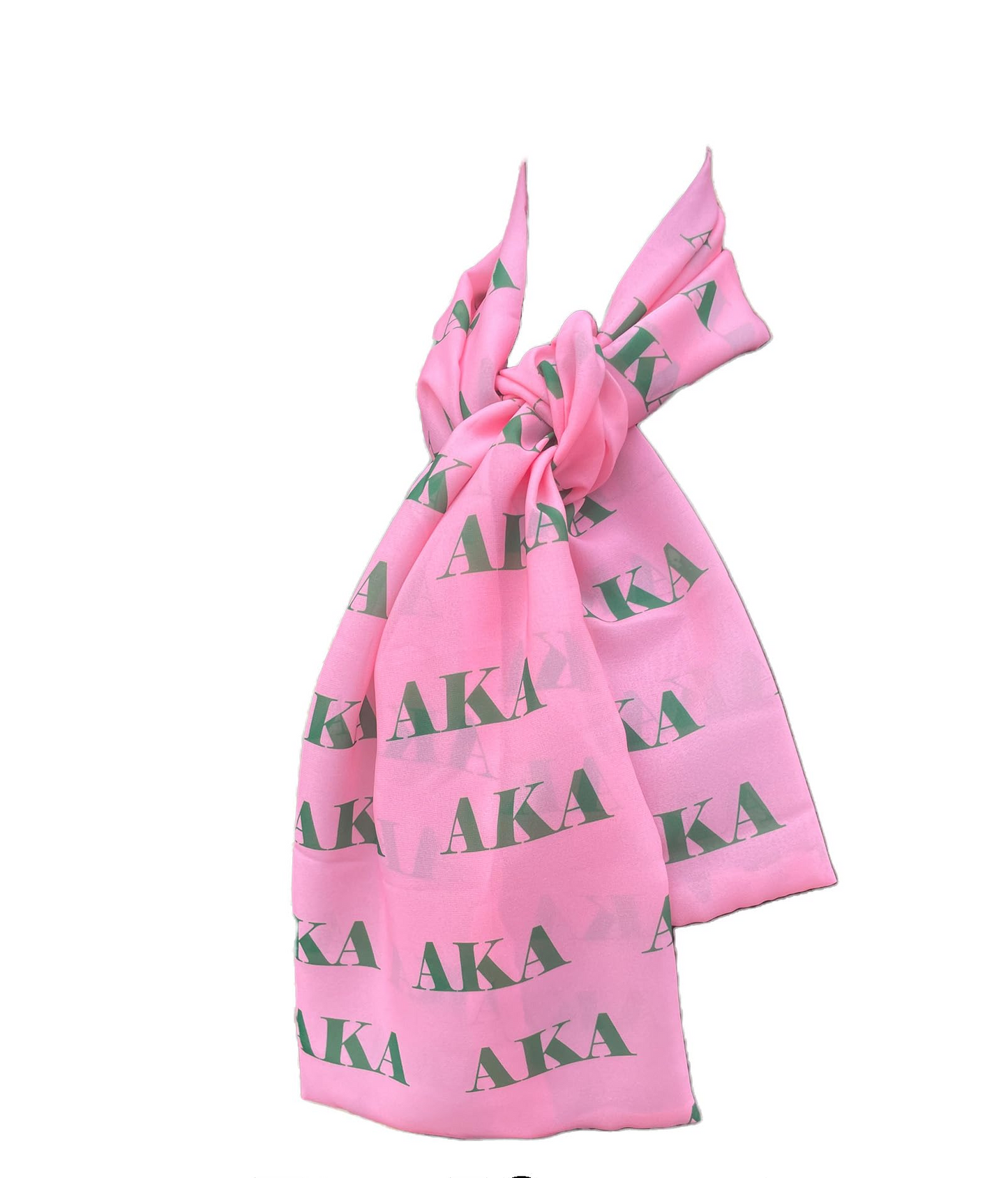 Alpha Kappa Alpha Sorority Paraphernalia Necktie Lightweight Chiffon 48in x 8in