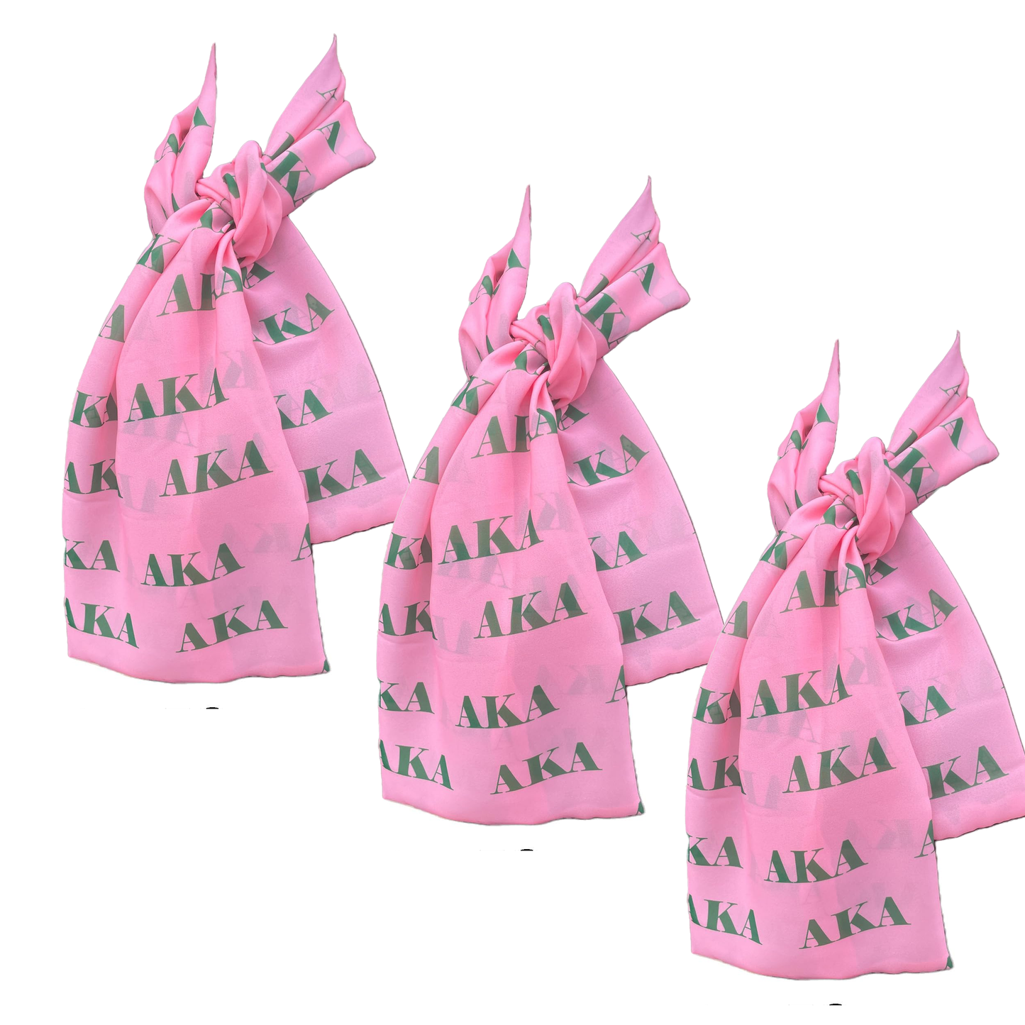 Alpha Kappa Alpha Sorority Paraphernalia Necktie Lightweight Chiffon 48in x 8in