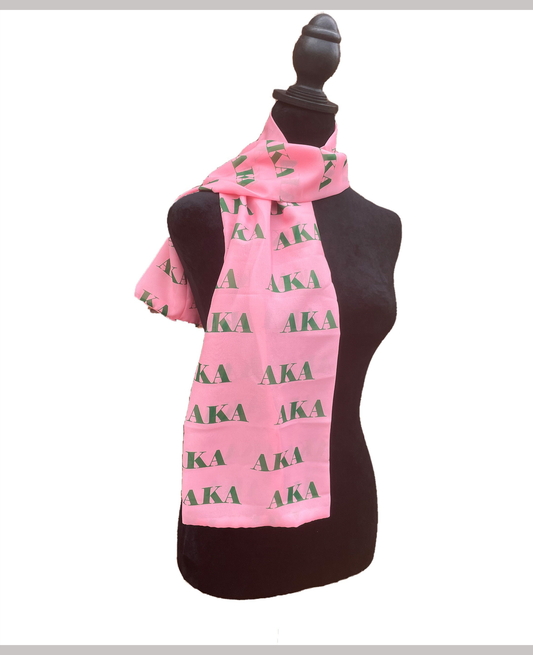 Alpha Kappa Alpha Sorority Paraphernalia Necktie Lightweight Chiffon 48in x 8in