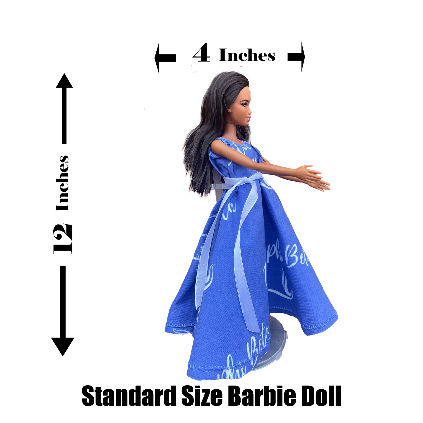 Zeta Phi Beta Sorority Barbie Doll_Personalized Dress (12in Tall)