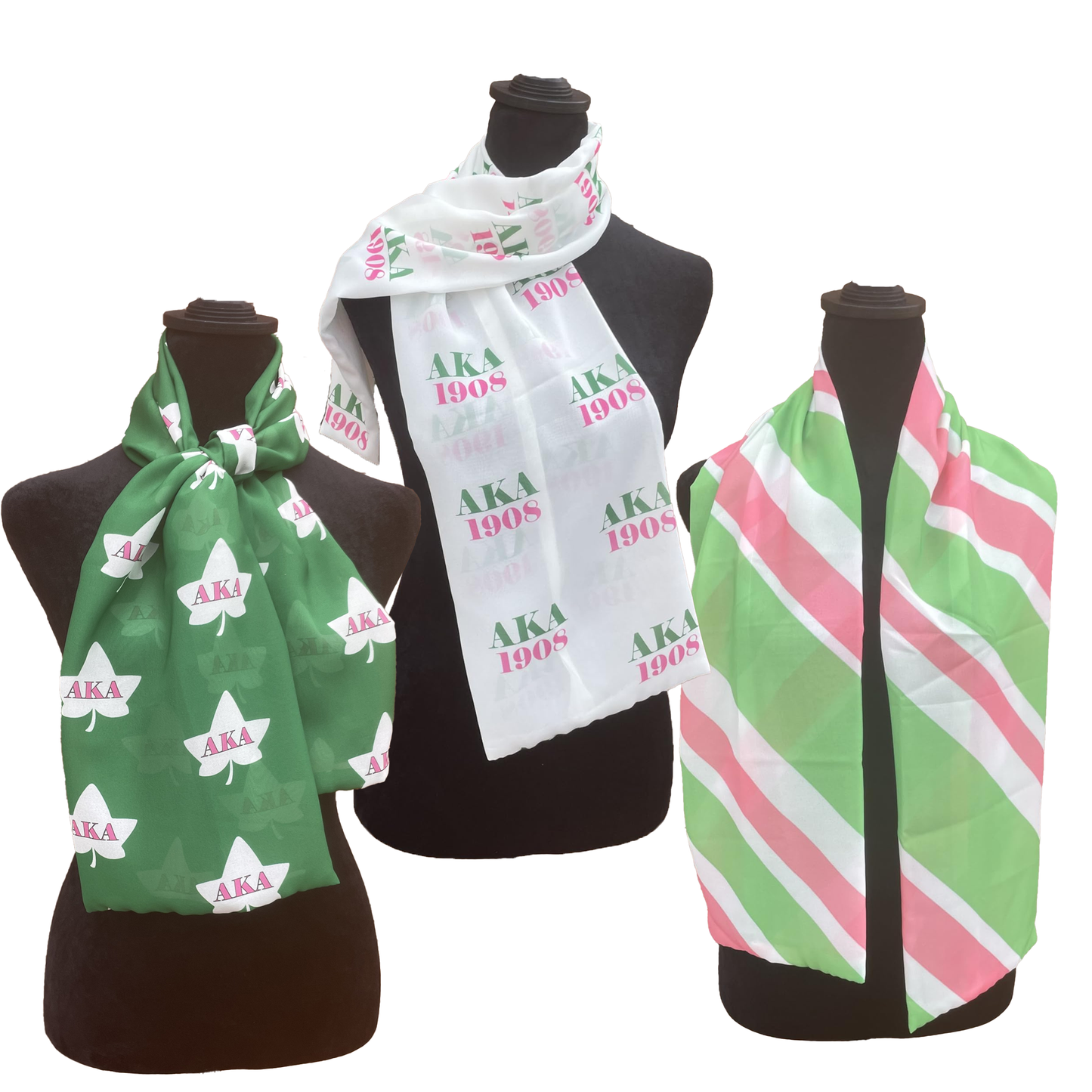 Alpha Kappa Alpha Sorority - 3 Scarf Set