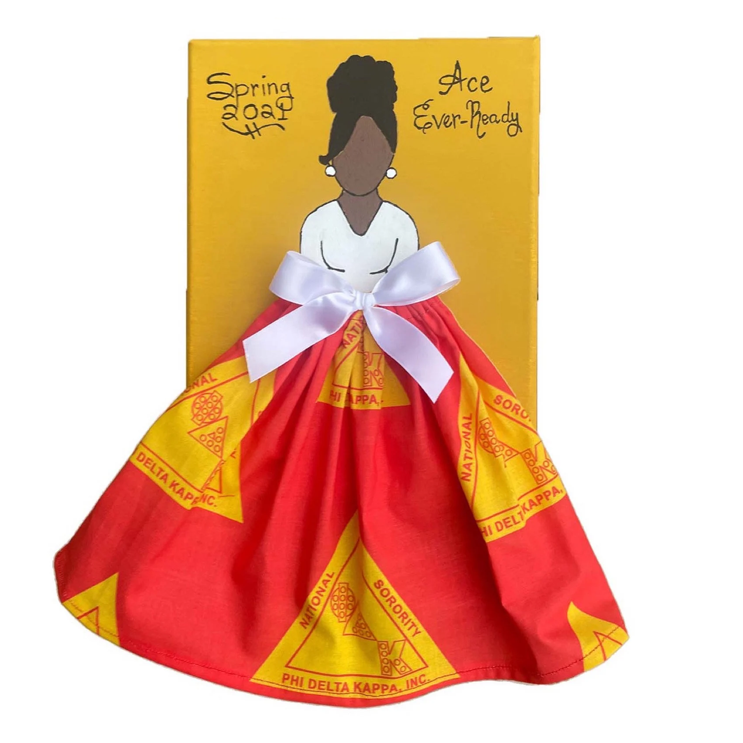 Phi Delta Kappa Doll Artwork Painting (8in x 10in)