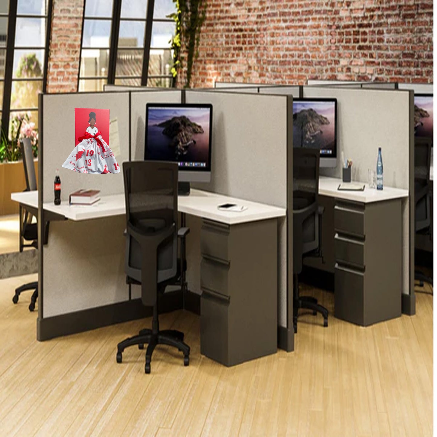 Delta Sigma Theta Sorority Doll Artwork Painting (8in x 10in)