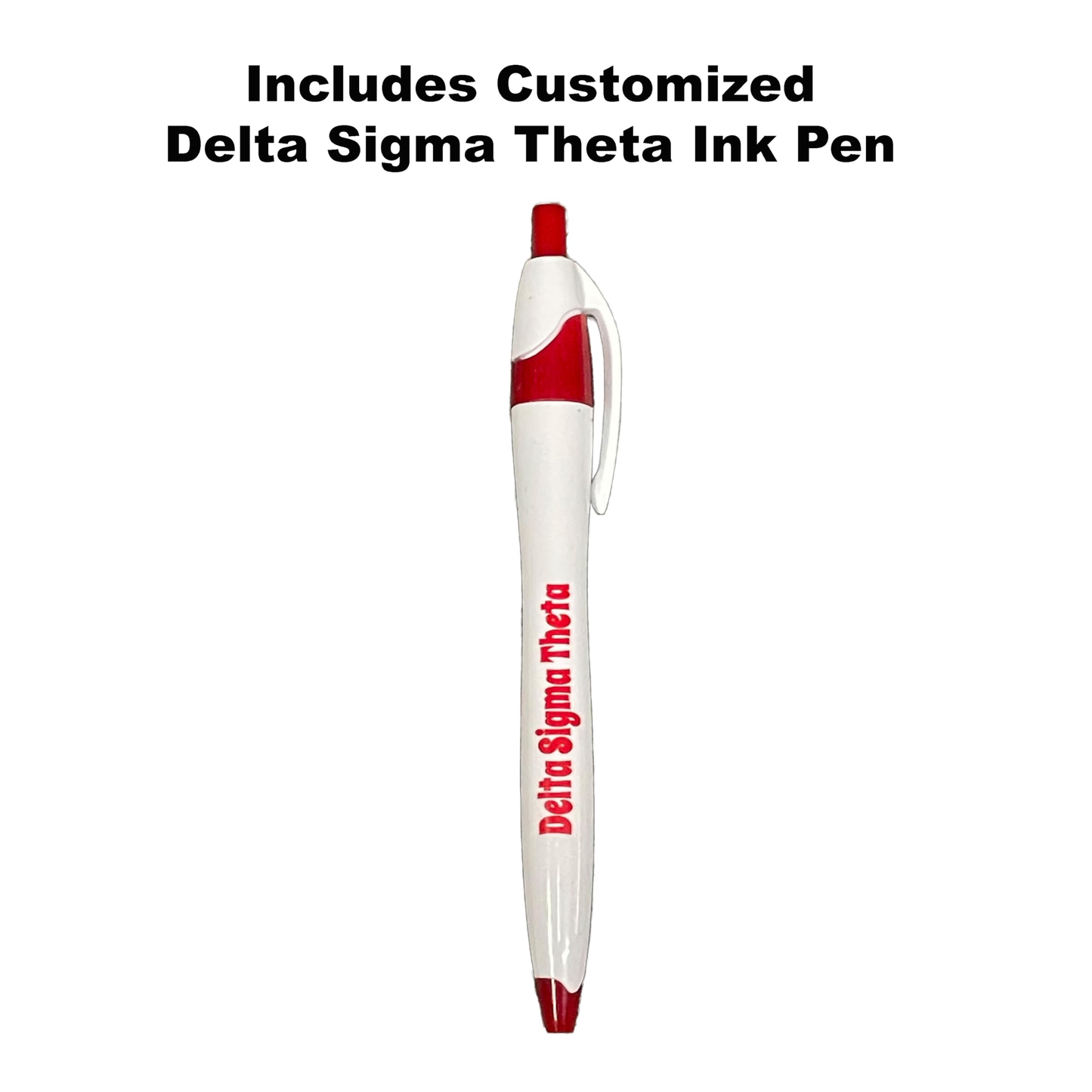Delta Sorority Pen & Mini-Spiral Notebook Set (8.5inx5.5in)